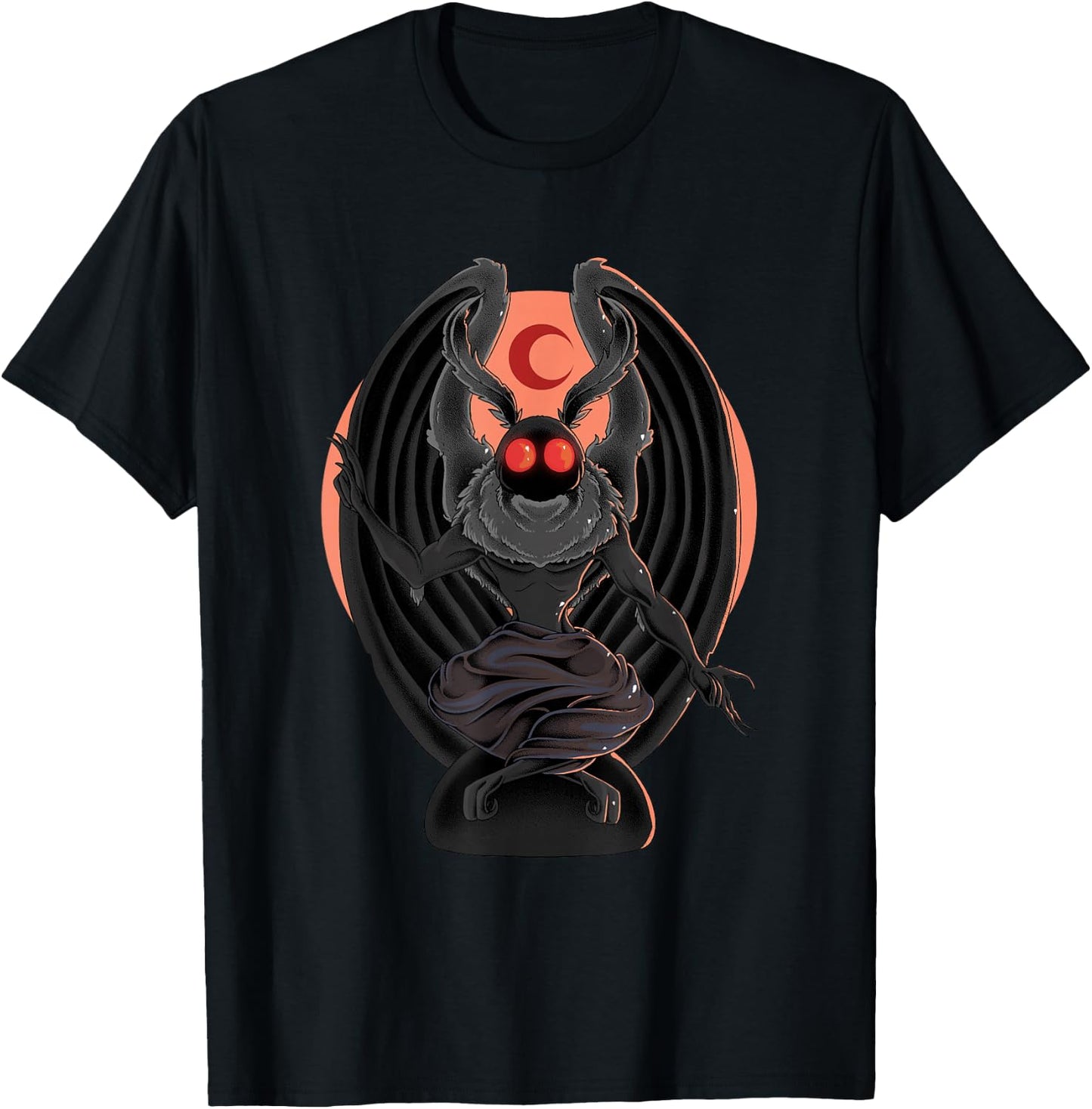 Cryptid Baphomet Mothman Shirt Cryptozoology Cryptidcore T-Shirt - T-Shirt | Black