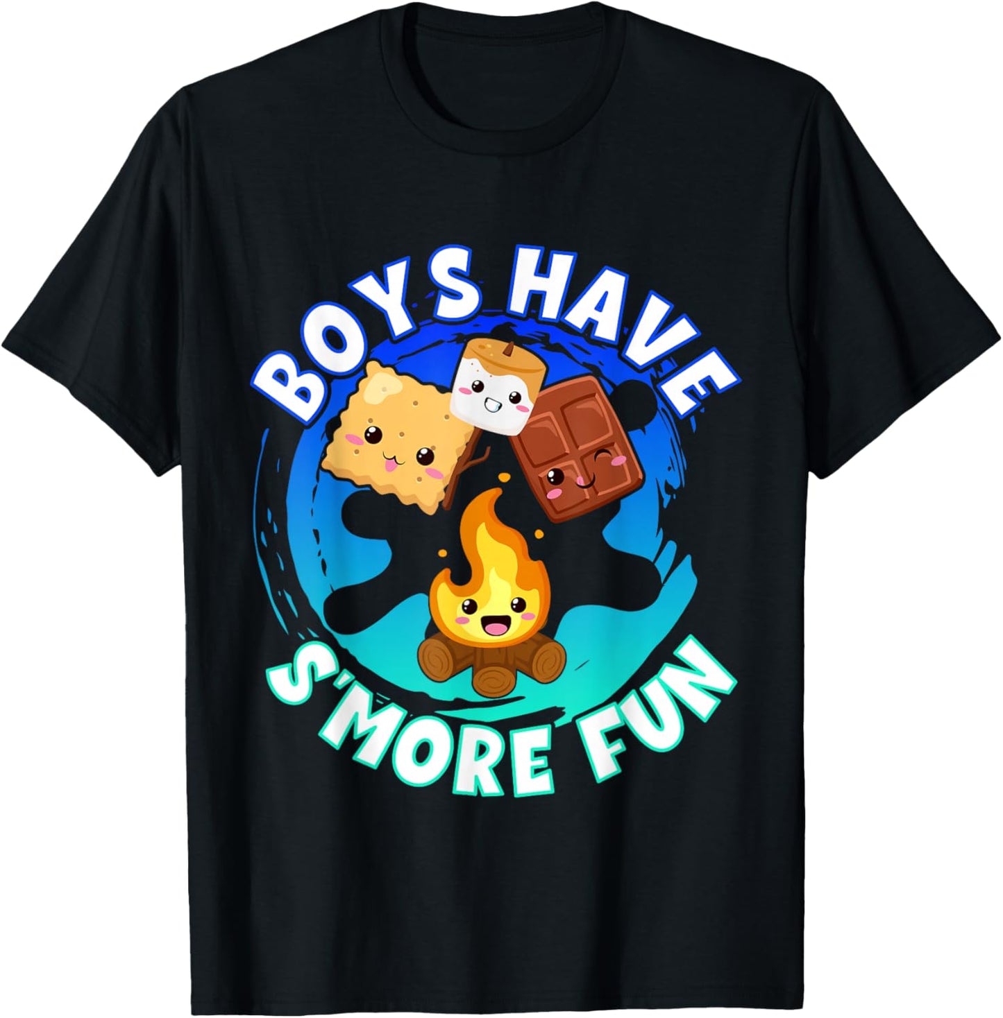 Boys Have S'more Fun Weekend Clamping Boys T-Shirt - T-Shirt | Black