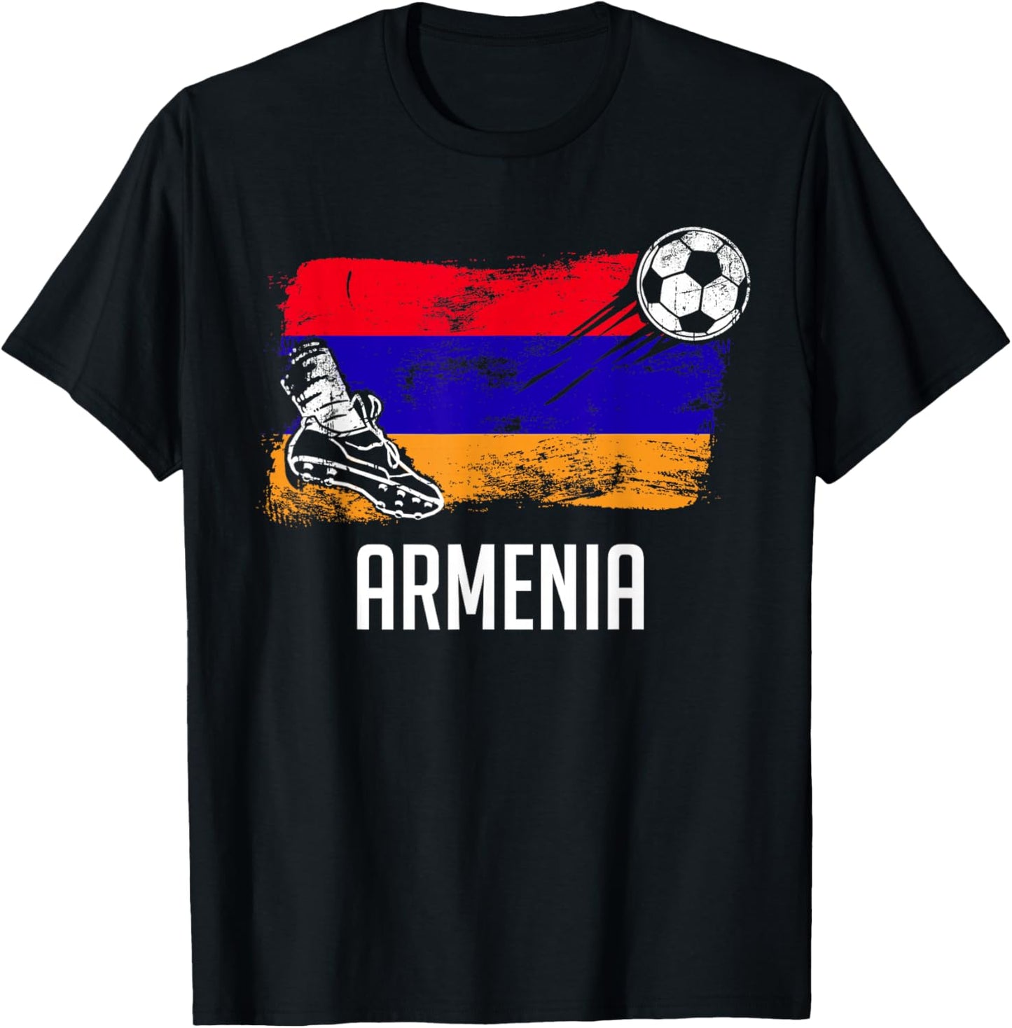 Armenia Flag Jersey Armenian Soccer Team Armenian T-Shirt - T-Shirt | Black