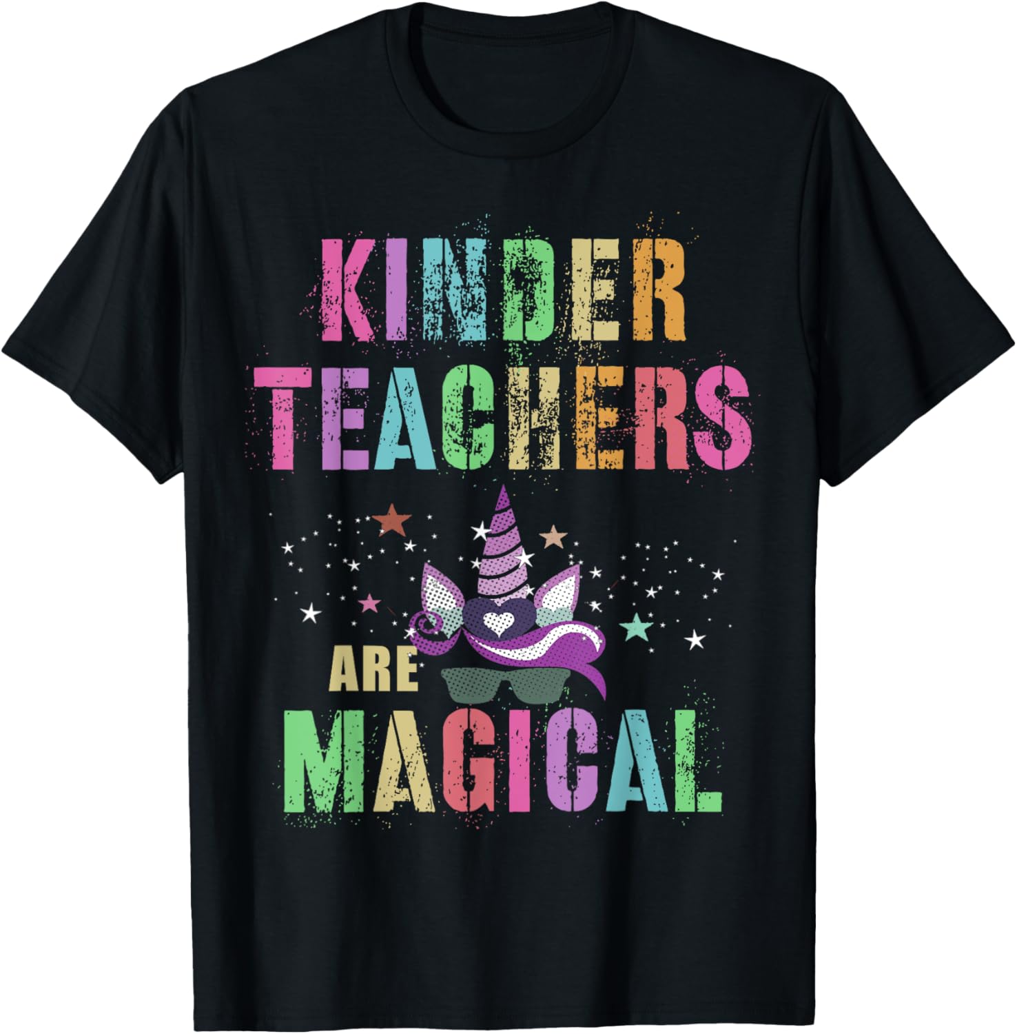 Funny KINDERGARTEN TEACHERS ARE MAGICAL I'm Unicorn Squad Men Women Kids T-Shirt - T-Shirt | Black