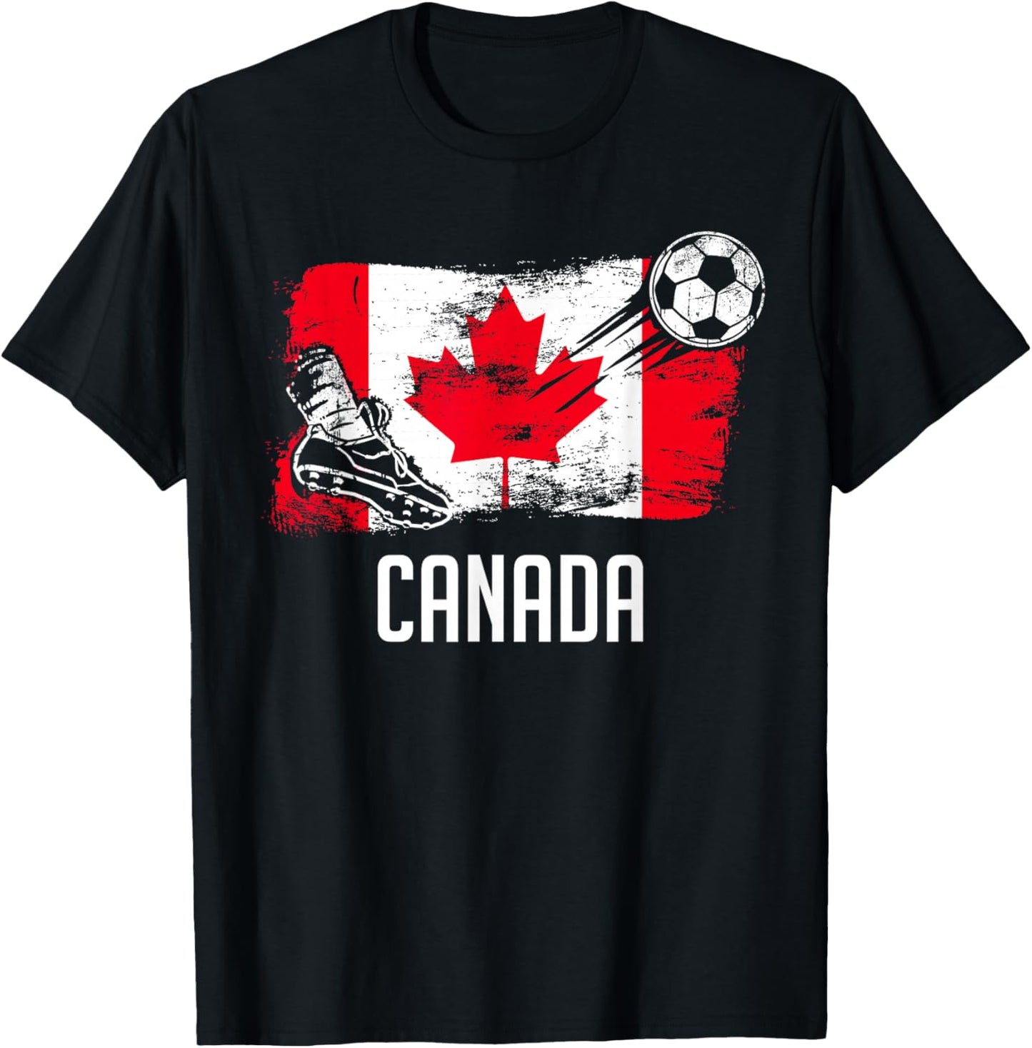Canada Flag Jersey Canadian Soccer Team Canadian T-Shirt - T-Shirt | Black