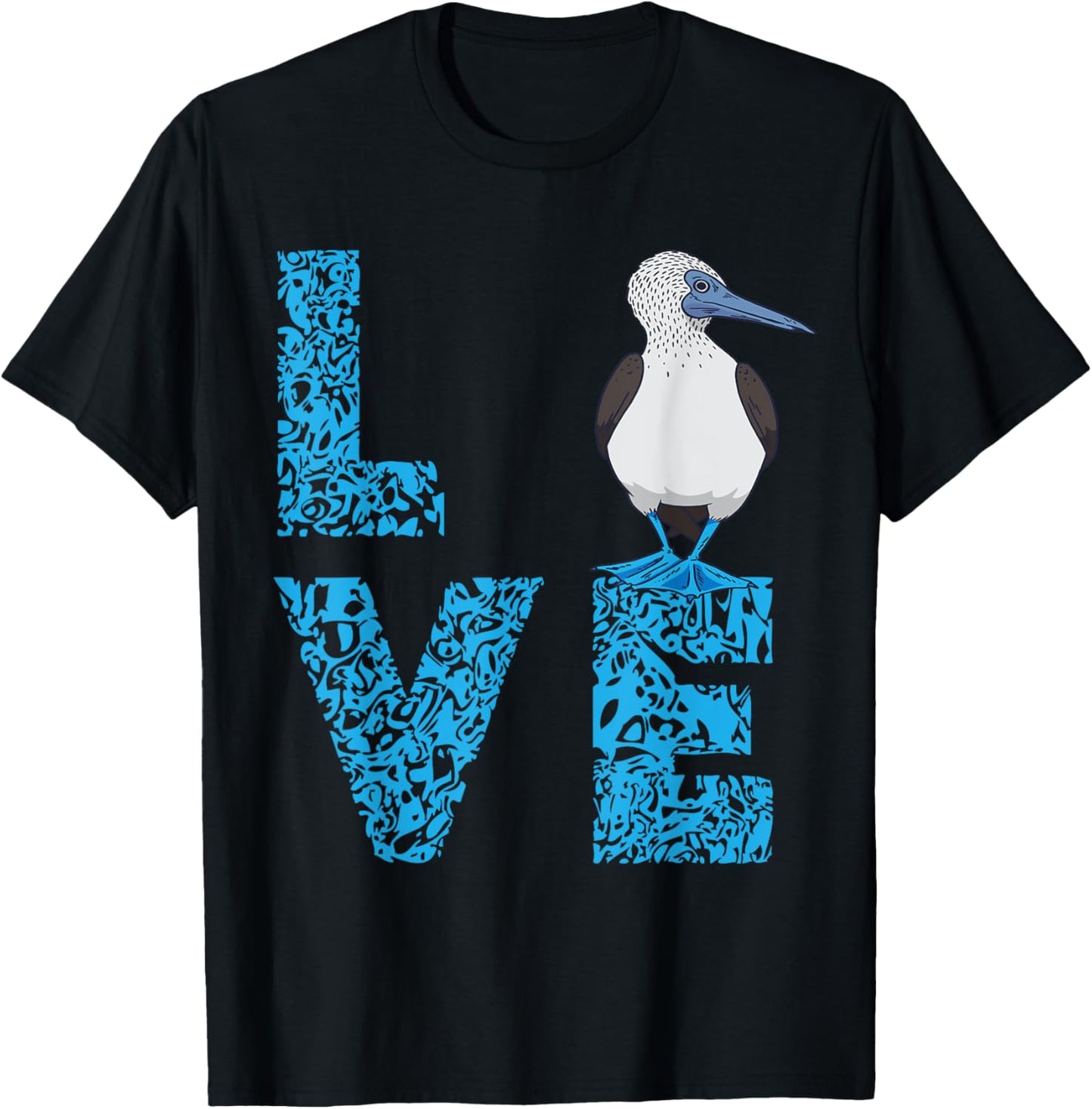 Blue Footed Booby Bird Love Blue Feet Bird Lover Sea Bird T-Shirt - T-Shirt | Black