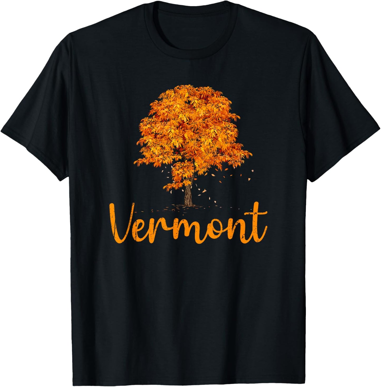 Vermont Autumn Colors, New England, Tree Fall Foliage T-Shirt - T-Shirt | Black
