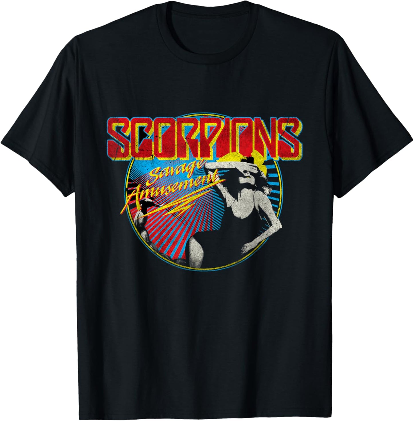 Official Scorpions Savage Amusement T-Shirt - T-Shirt | Black