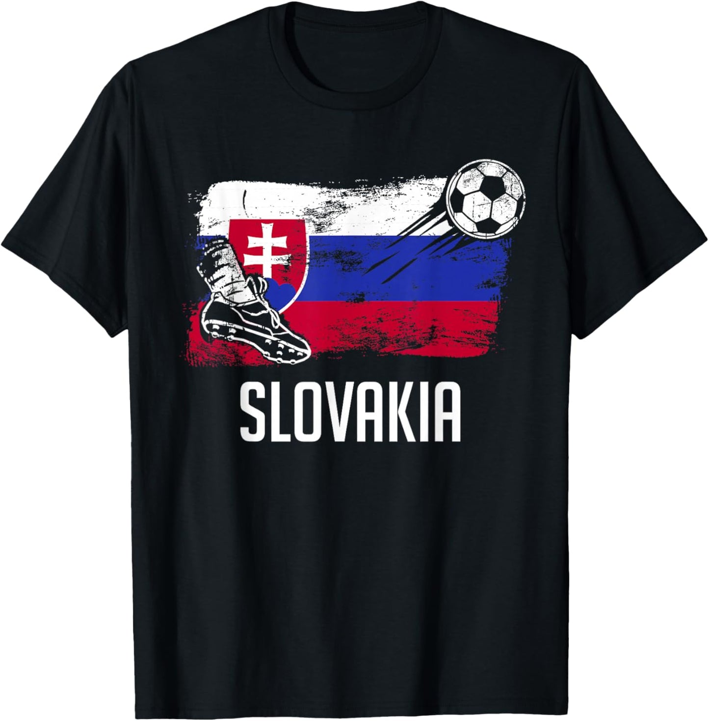 Slovakia Flag Jersey Slovak Soccer Team Slovak T-Shirt - T-Shirt | Black