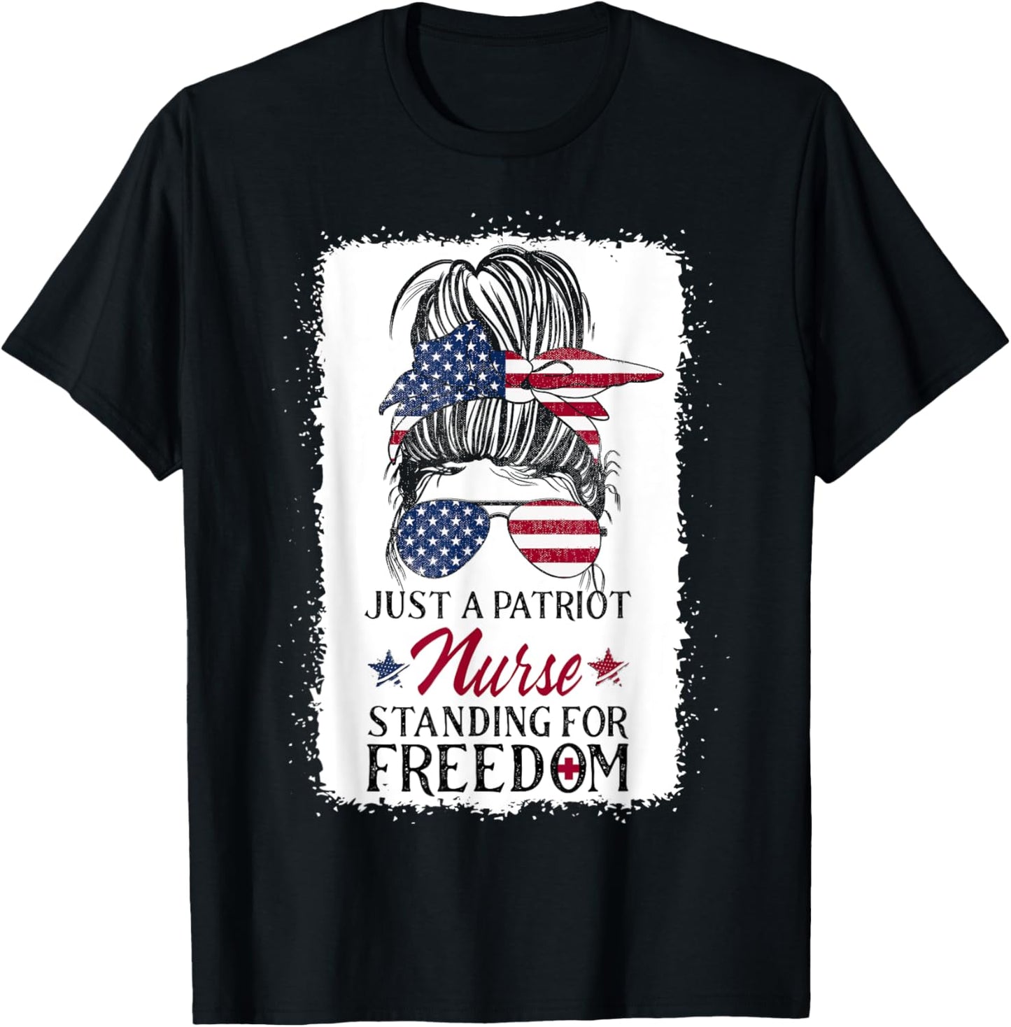 Nurses for Medical Freedom - Patriotic Nurse Women Kids Men T-Shirt - T-Shirt | Black