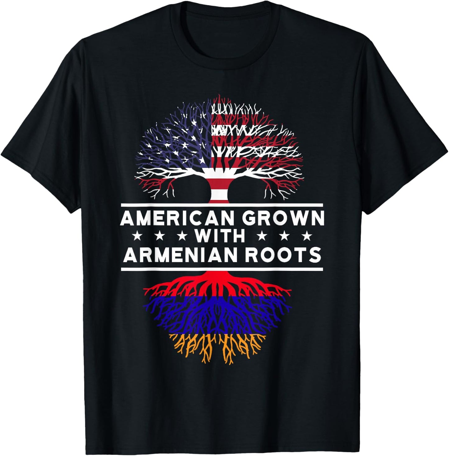 American Grown with Armenian Roots - Armenia T-Shirt - T-Shirt | Black