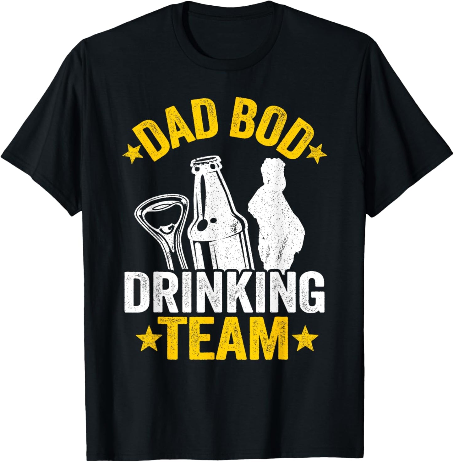 Dad Bod Drinking Team Beer Lover Daddy Funny Beer Drinking T-Shirt - T-Shirt | Black