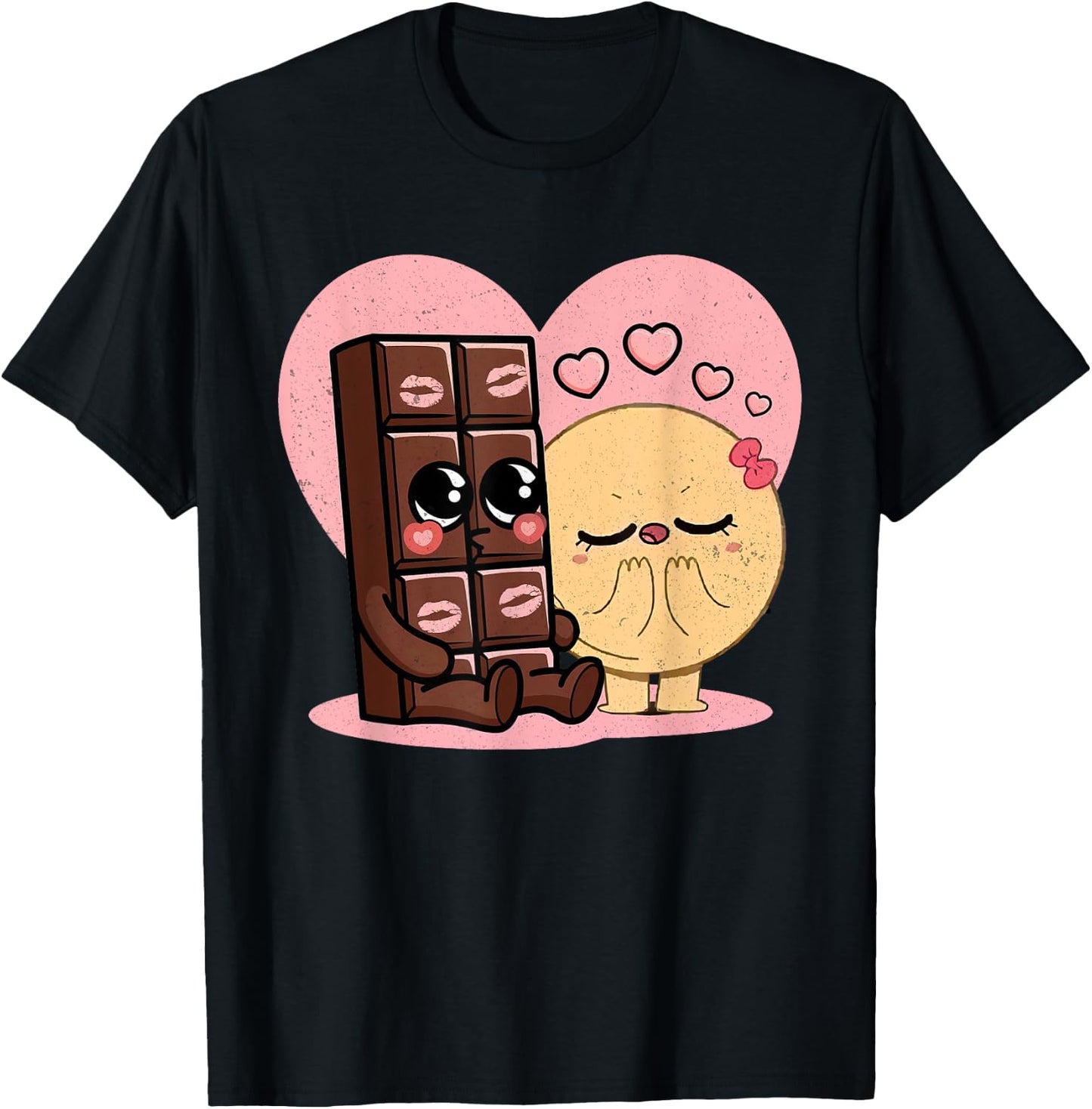 Choco And Pancake Couples Love Sweet Romantic Partners Ideas T-Shirt - T-Shirt | Black