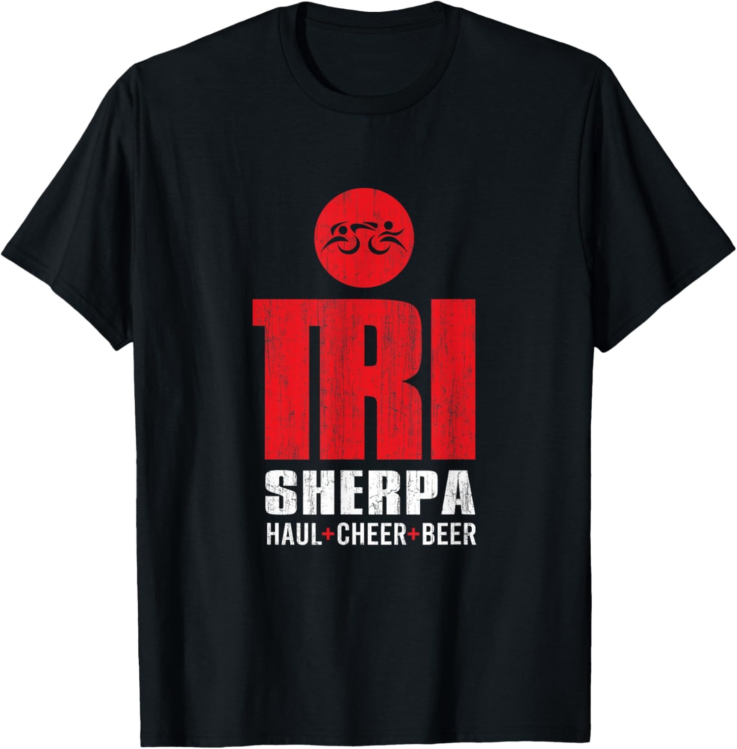 TRISHERPA Tri Sherpa Triathlete Triathlon Inspired Design T-Shirt - T-Shirt | Black