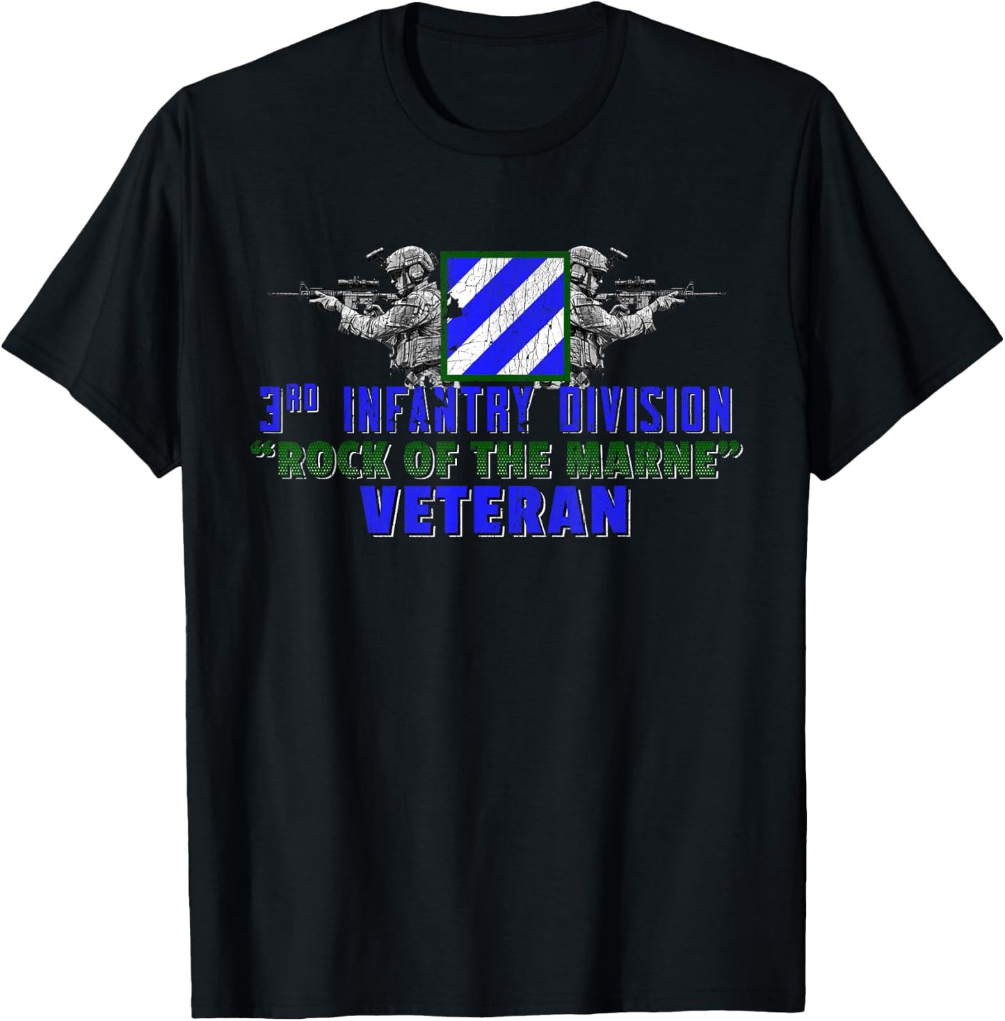 3rd Infantry Division 3ID Rock of the Marne Fort Stewart T-Shirt - T-Shirt | Black
