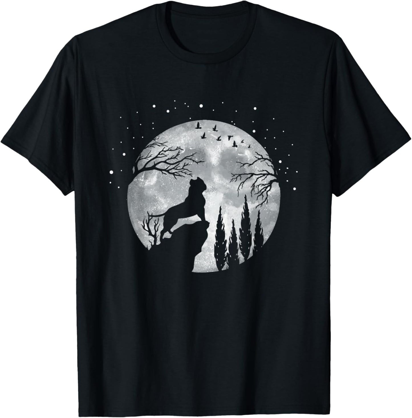 Four-legged Dog Breed - Full Moon American Bully T-Shirt - T-Shirt | Black