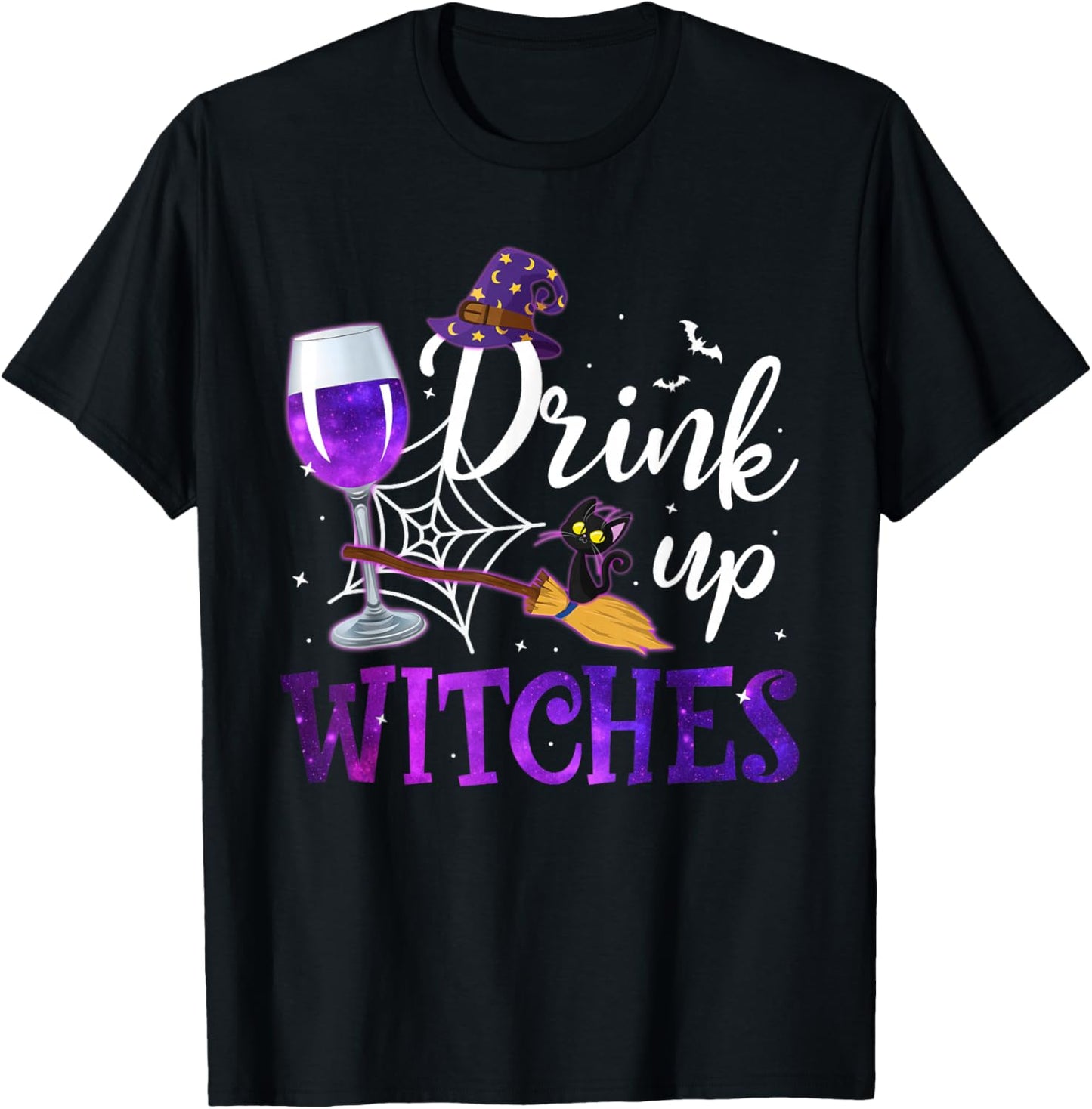 Funny Halloween Hat Drink Up Witches Funny Drink Up Witches T-Shirt - T-Shirt | Black