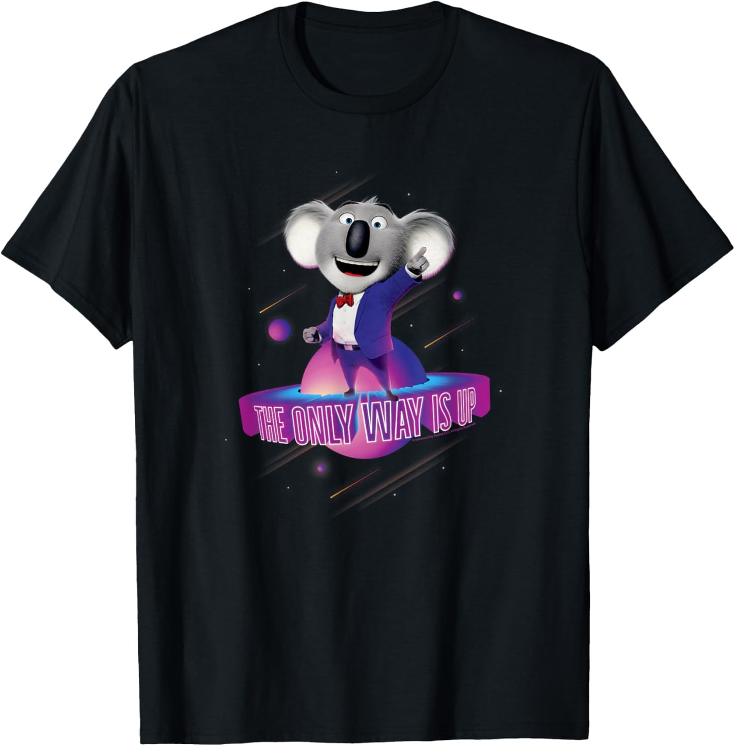 Sing 2 Buster Moon Retro Shooting Stars T-Shirt - T-Shirt | Black