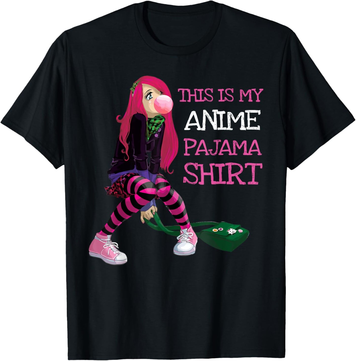 This Is My Anime Pajama Kawaii Anime Girl Goth Teen Kids T-Shirt - T-Shirt | Black