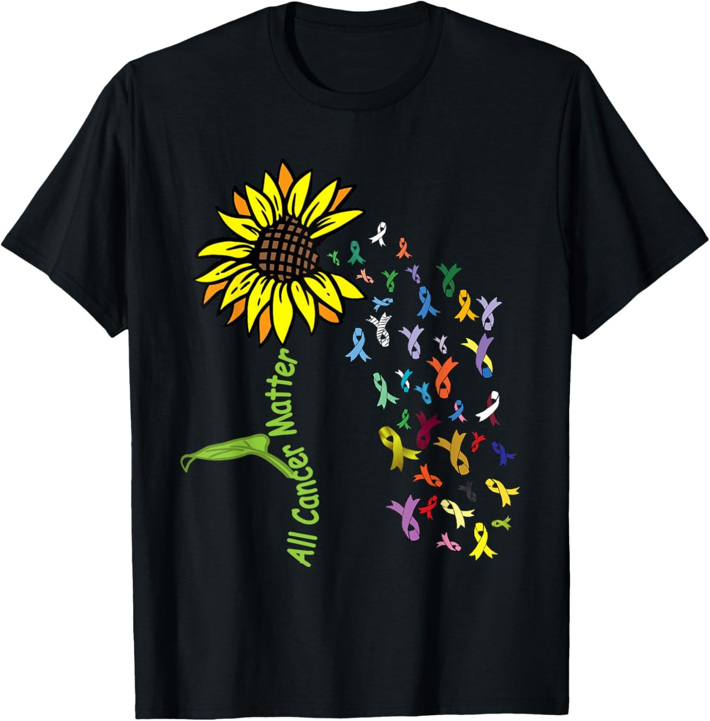 All Cancer Matters Awareness Day Ribbon T-Shirt - T-Shirt | Black