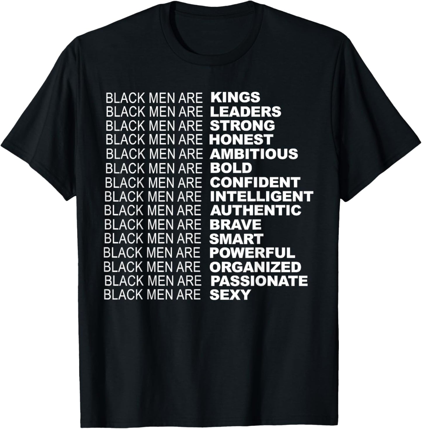 Black Men are Kings Inspirational Black Men T-Shirt - T-Shirt | Black