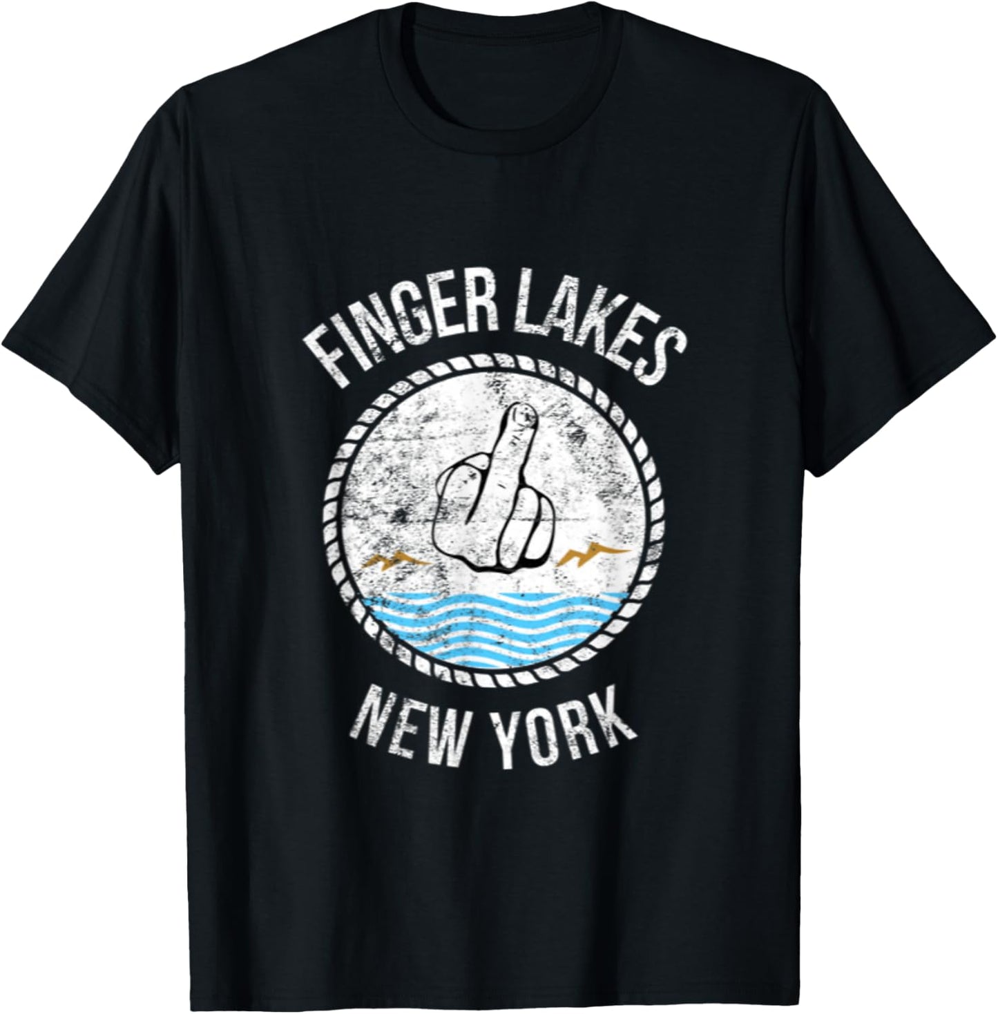 The Finger Lakes New York Travel Souvenir T-Shirt - T-Shirt | Black