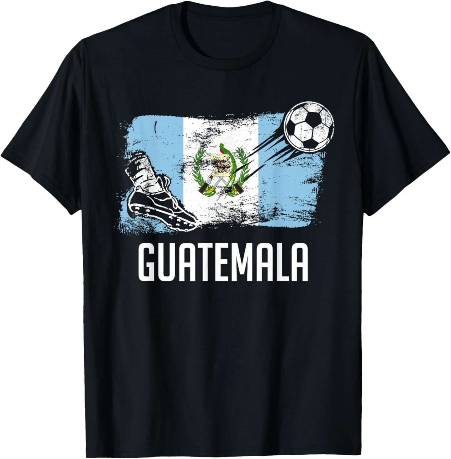 Guatemala Flag Jersey Guatemalan Soccer Team Guatemala T-Shirt - T-Shirt | Black