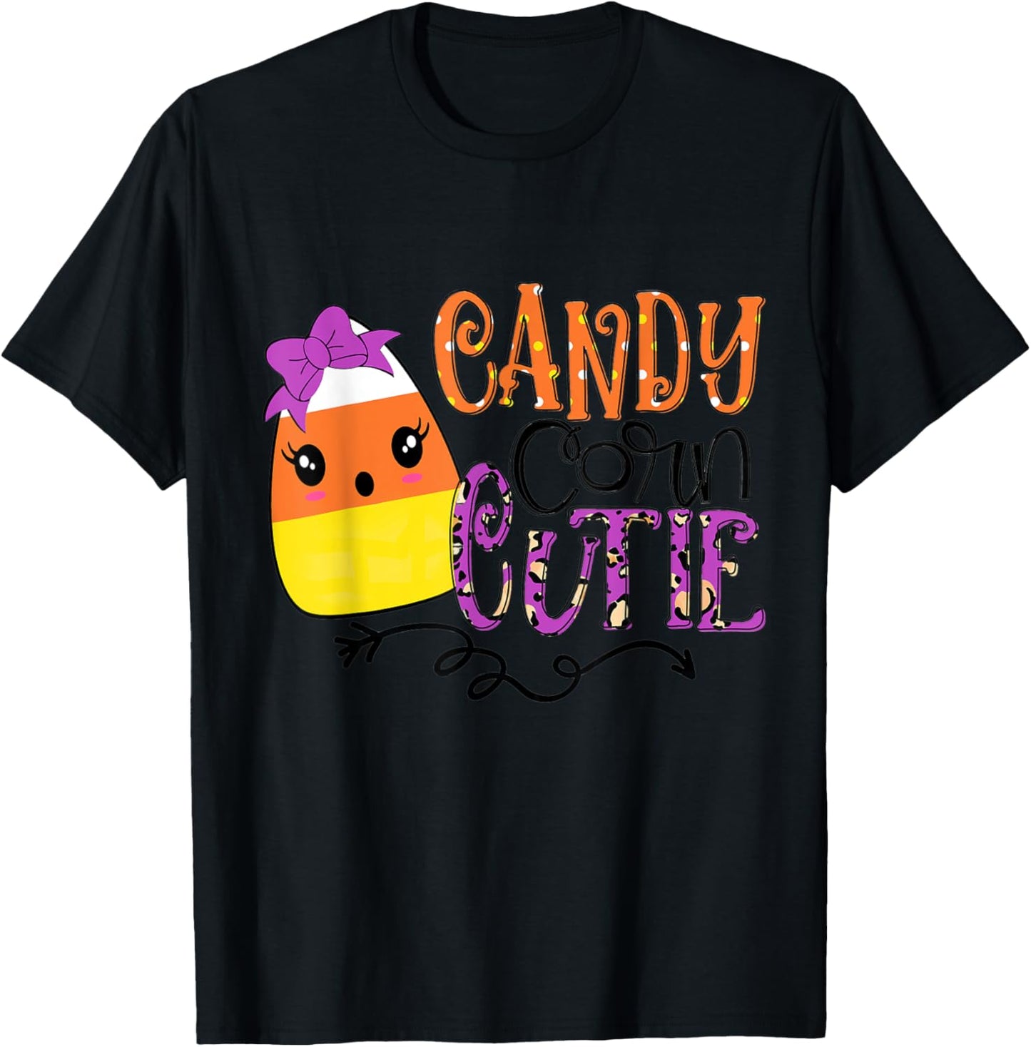 Candy Corn Cute Halloween Costume Men Women Kids T-Shirt - T-Shirt | Black