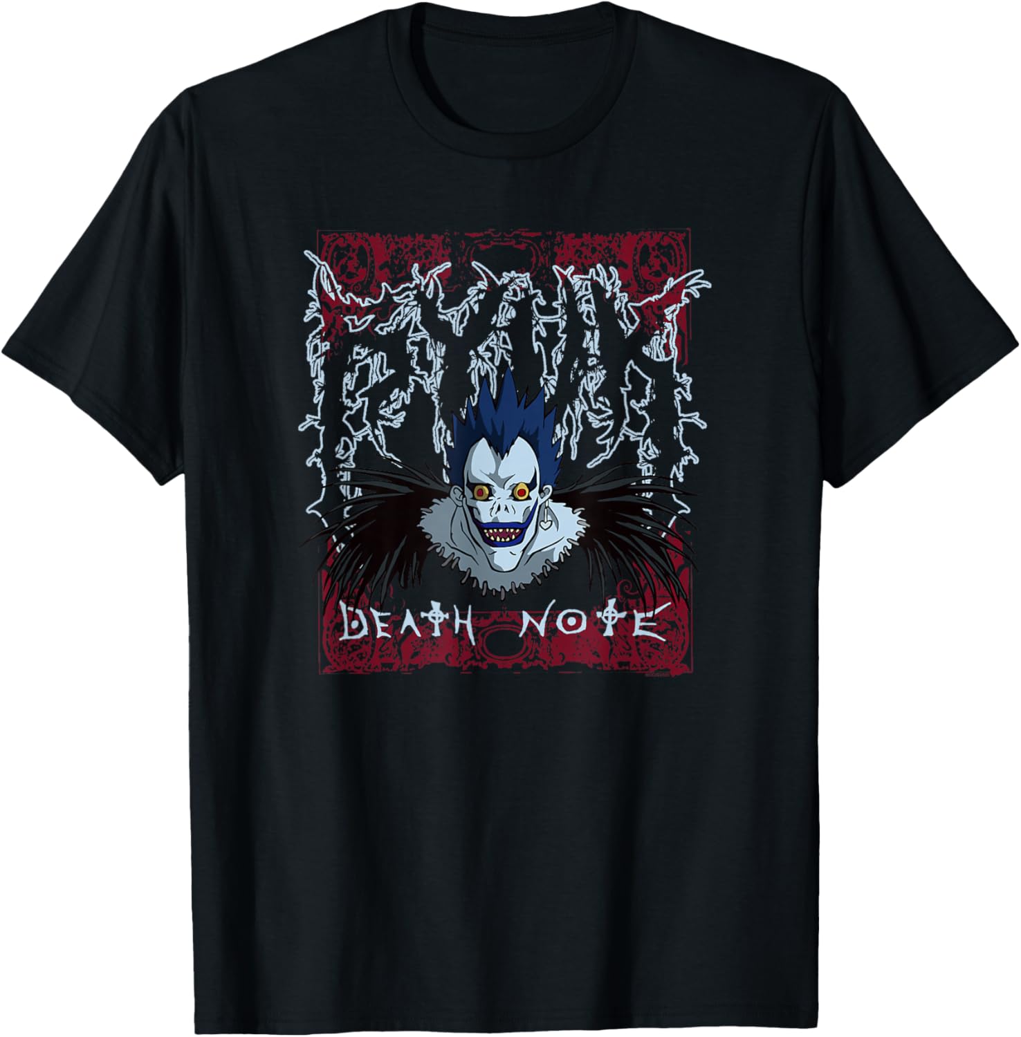 Death Note Heavy Metal Shinigami Ryuk Anime T-Shirt - T-Shirt | Black