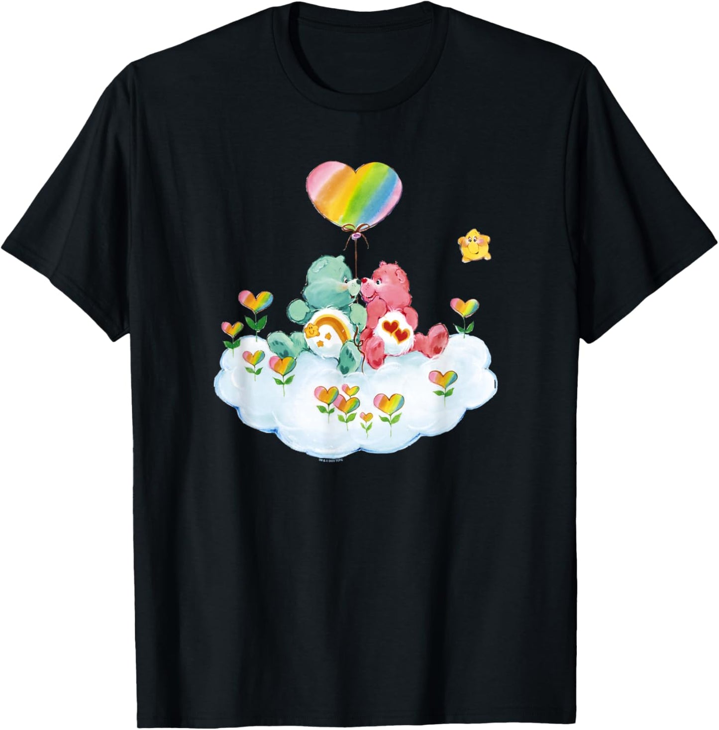 Care Bears Valentine's Day Wish & Love-A-Lot Bear Painting T-Shirt - T-Shirt | Black