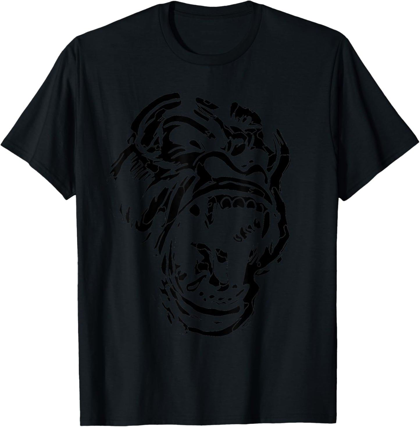 Angry Gorilla Silverback Image Picture Gorillas Tattoo Art T-Shirt - T-Shirt | Black