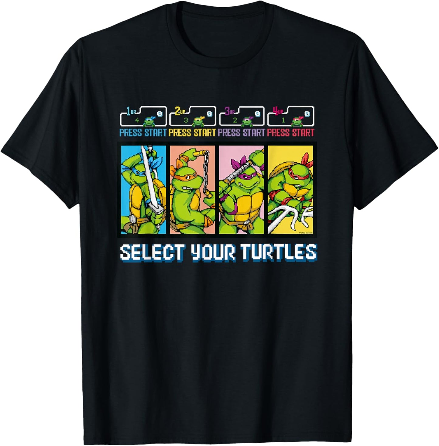 Teenage Mutant Ninja Turtles Select Your Turtles T-Shirt - T-Shirt | Black