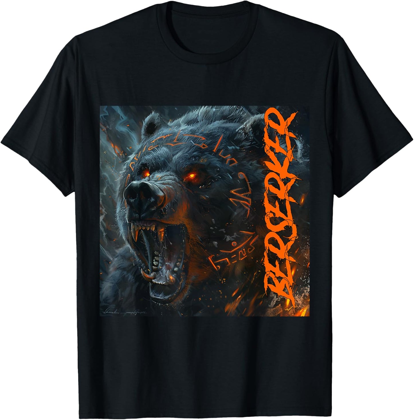 Viking Valhalla Berserker Bear Vikings Vegvisir Gift T-Shirt - T-Shirt | Black