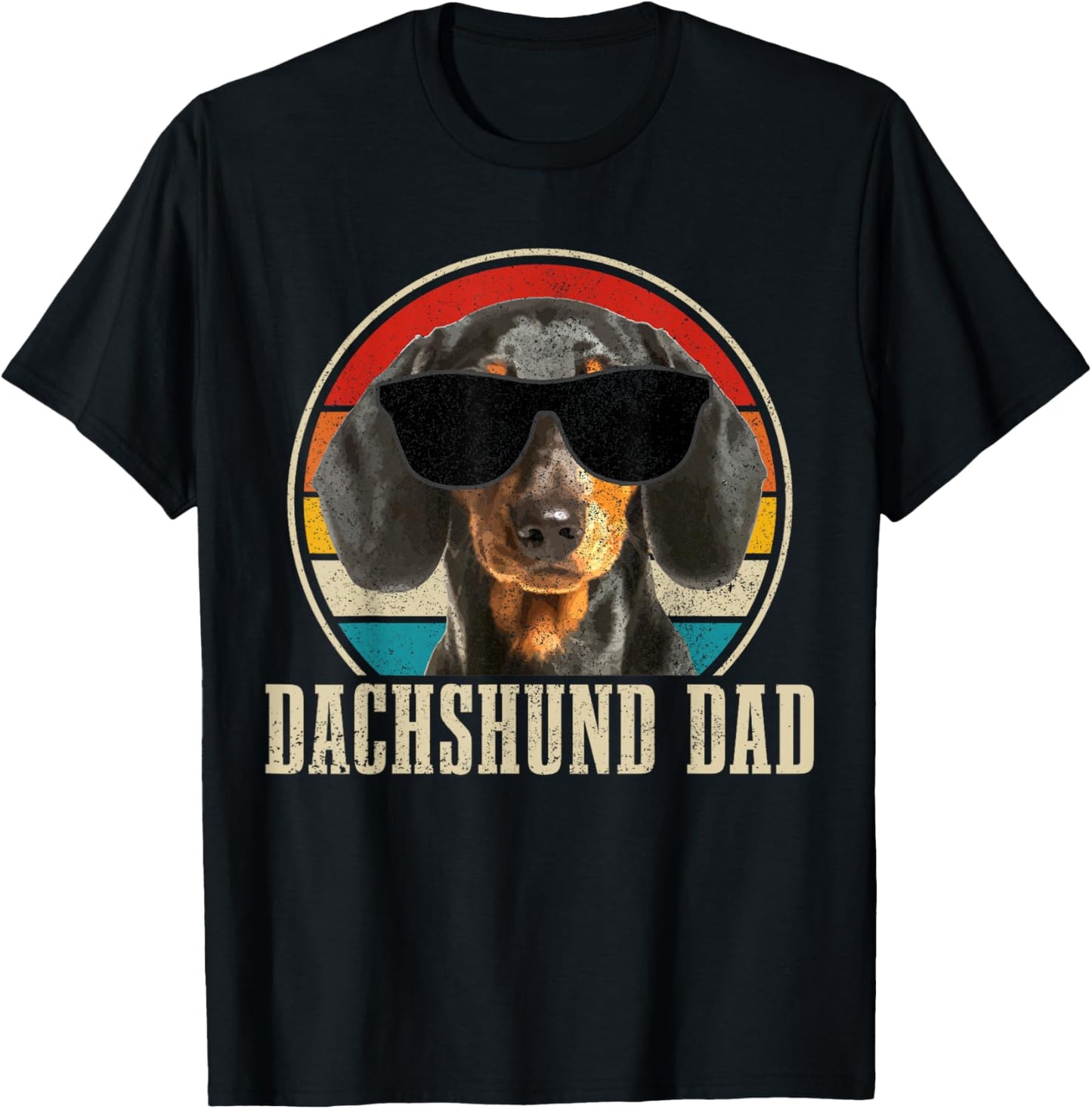 Dachshund Dog Vintage Funny Dog T-Shirt - T-Shirt | Black