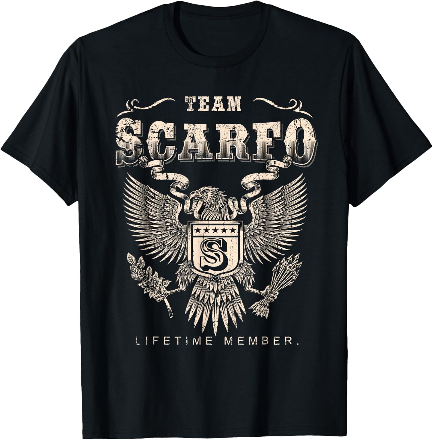 Team Scarfo Lifetime Member - Scarfo Name T-Shirt - T-Shirt | Black