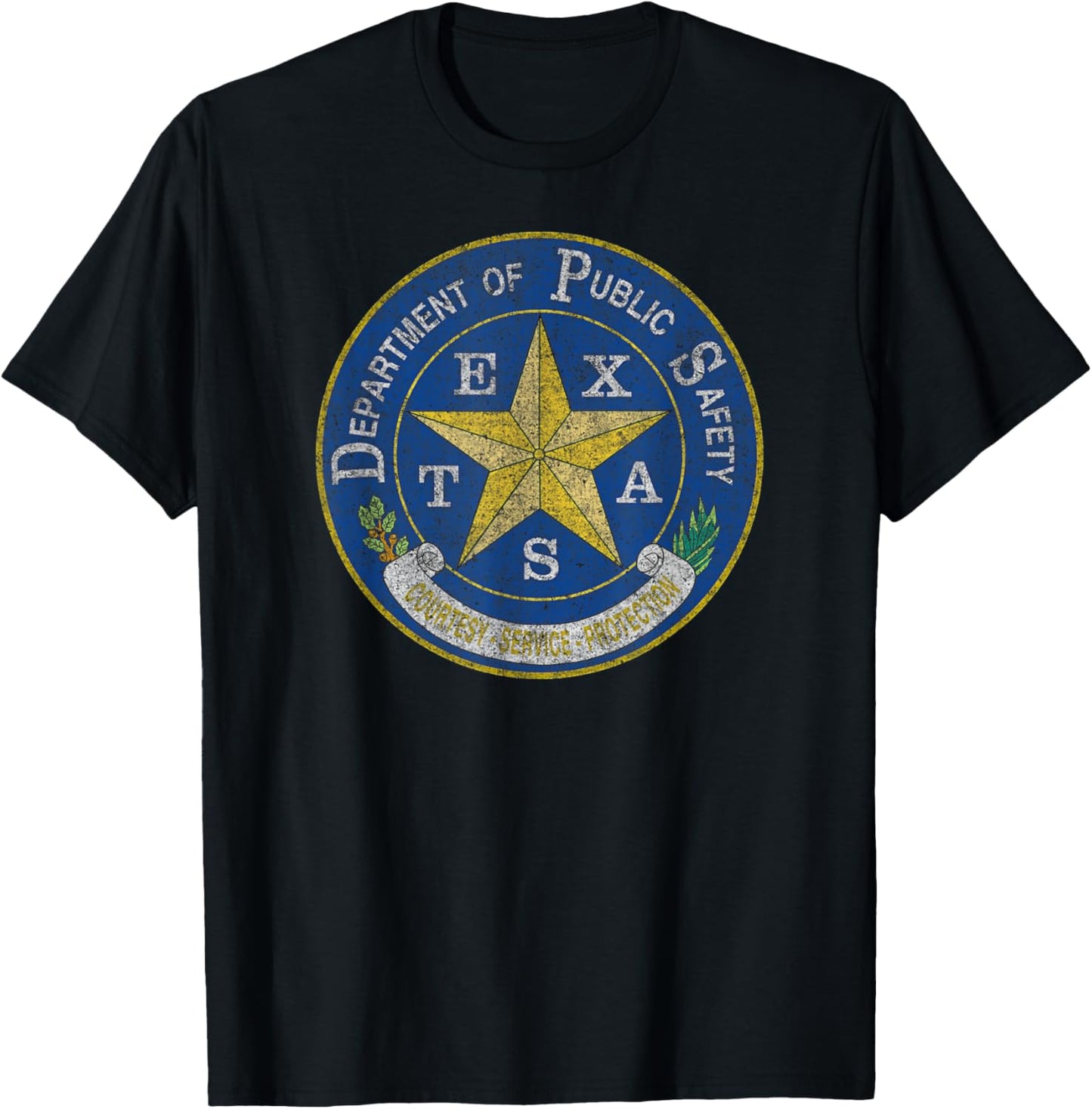 Texas Highway Patrol - Department of Public Safety of Texas T-Shirt - T-Shirt | Black