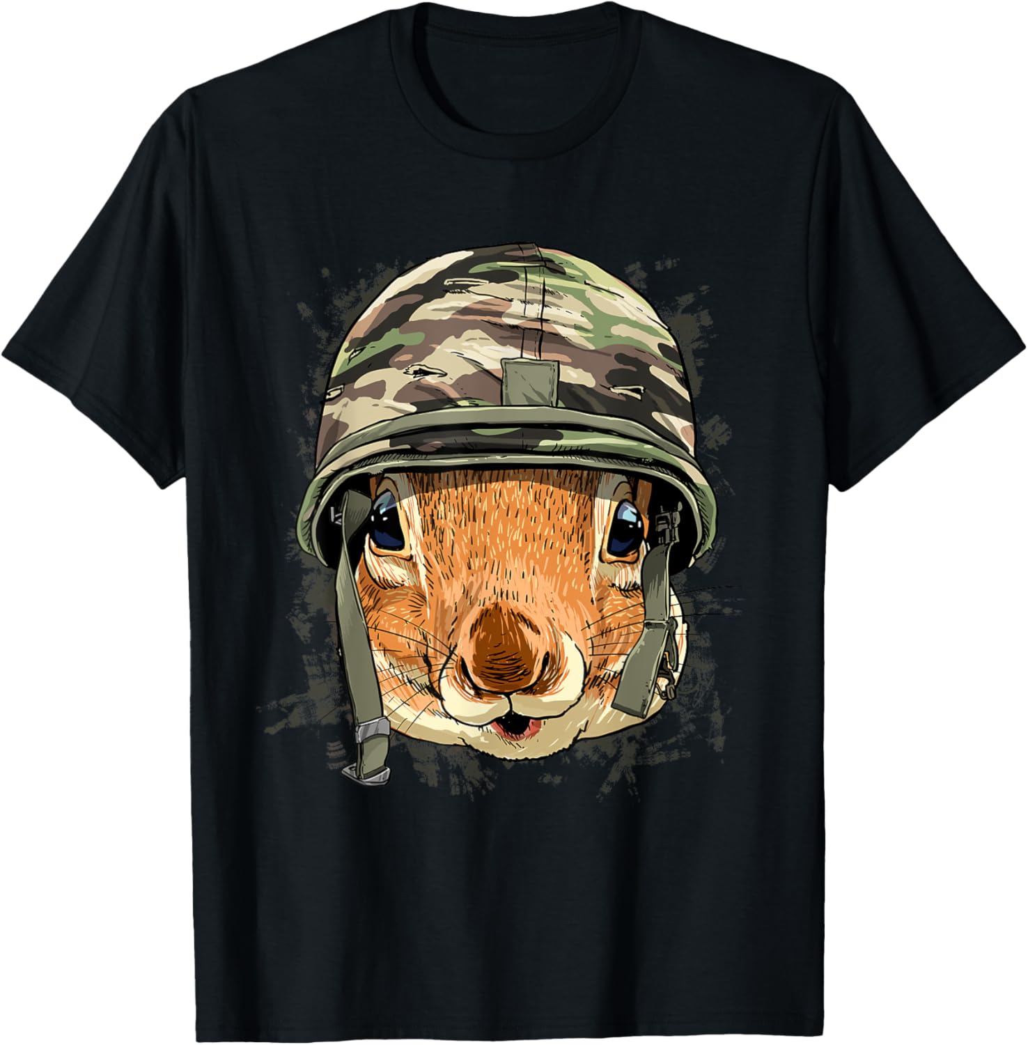Squirrel Soldier Veteran Army Squirrel Rodent Animal Lover T-Shirt - T-Shirt | Black
