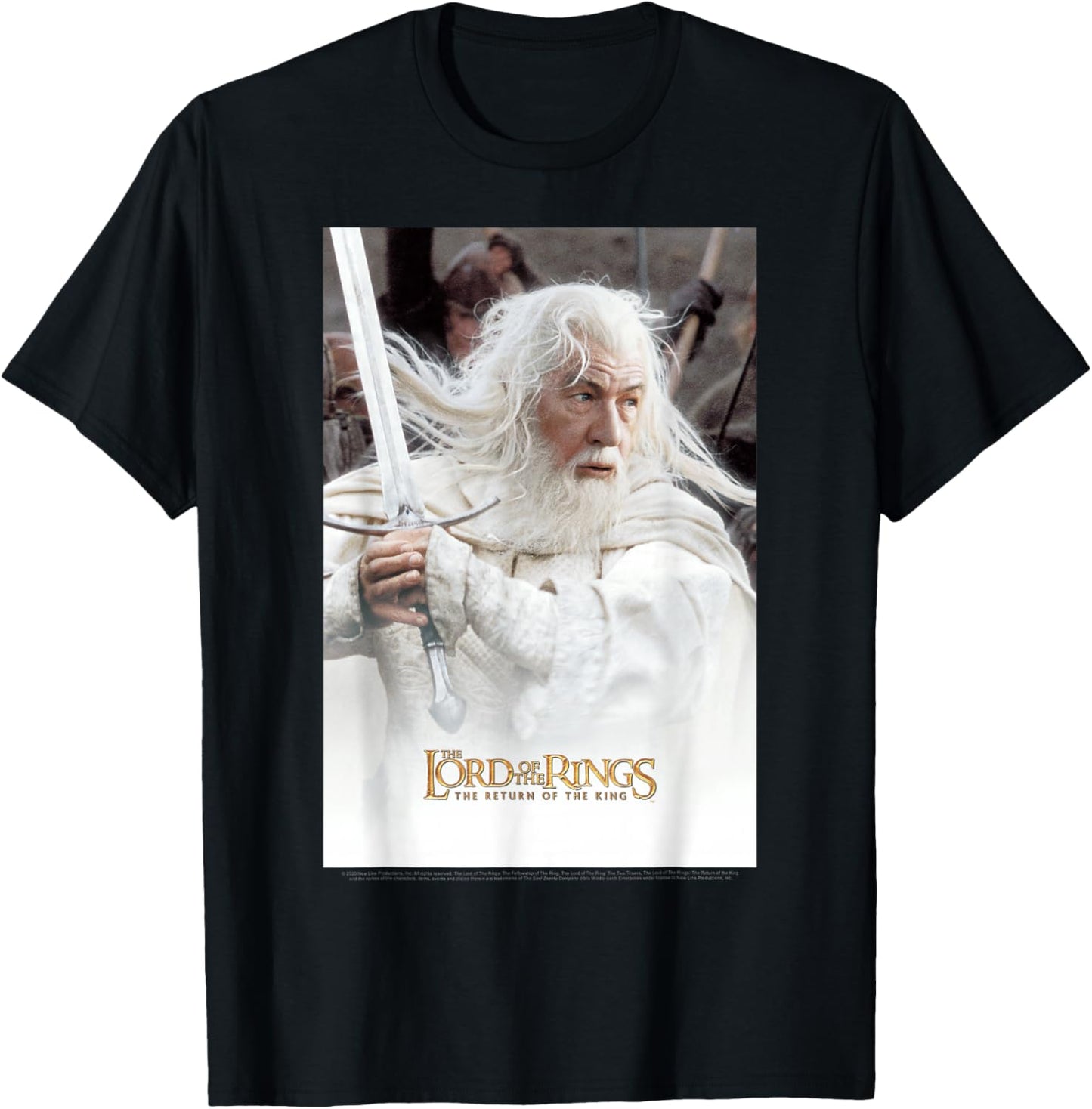 Lord Of The Rings The Return Of The King Gandalf Poster T-Shirt - T-Shirt | Black