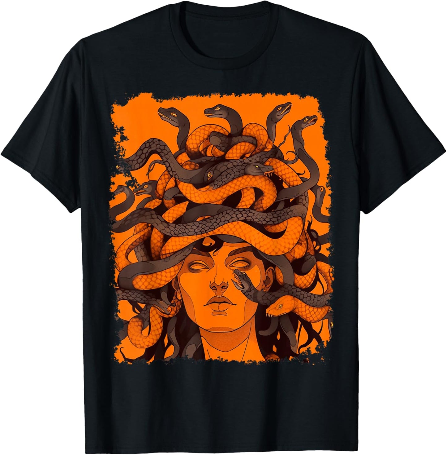 Medusa Orange T-Shirt - T-Shirt | Black