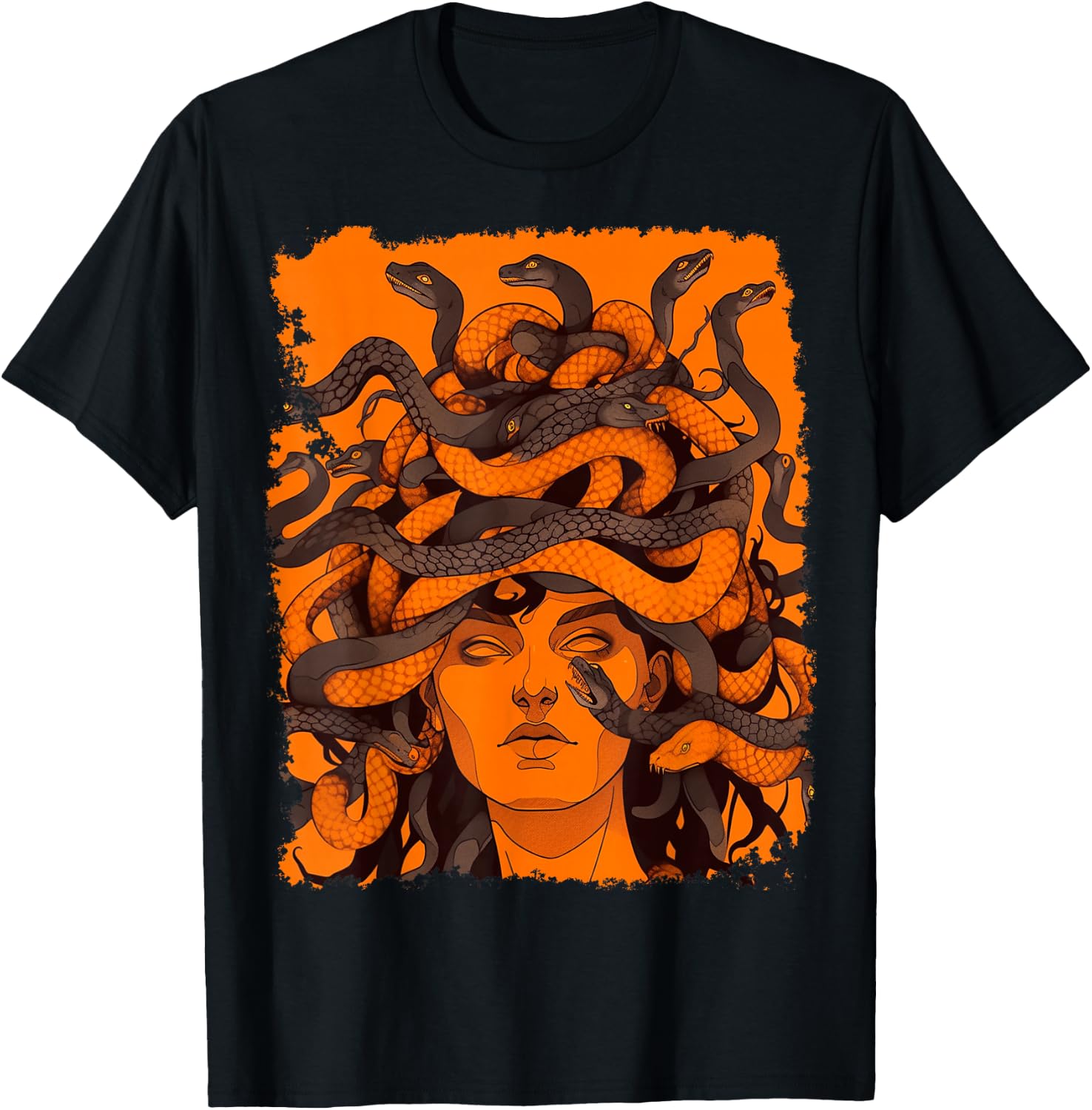 Medusa Orange T-Shirt - T-Shirt | Black