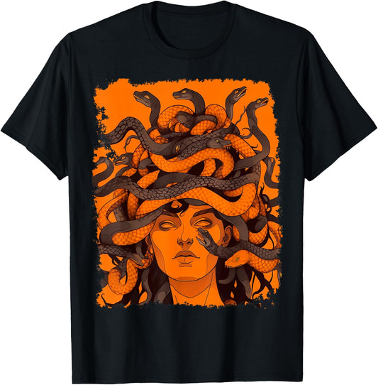 Medusa Orange T-Shirt - T-Shirt | Black