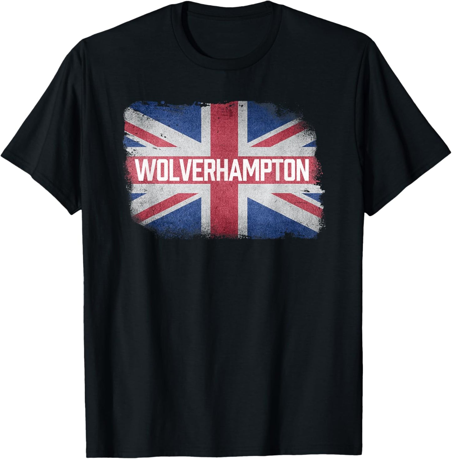 Wolverhampton | United Kingdom British Flag Vintage Souvenir T-Shirt - T-Shirt | Black