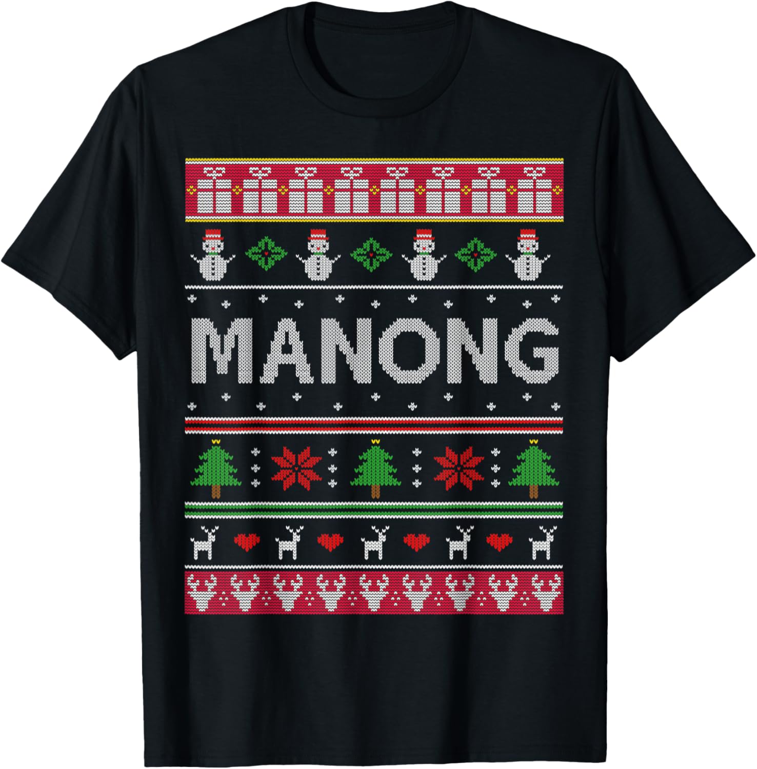 Manong Filipino Grandpa Gifts for Christmas from grandkids T-Shirt - T-Shirt | Black