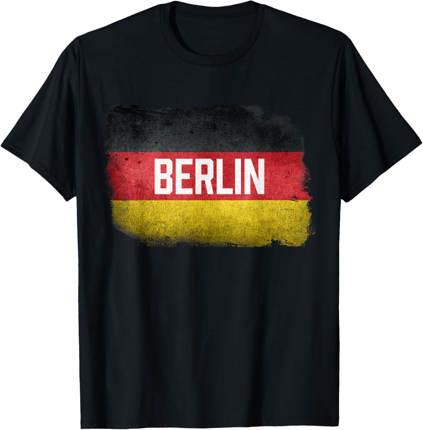Berlin | Germany German Flag Vintage Distressed Souvenir T-Shirt - T-Shirt | Black
