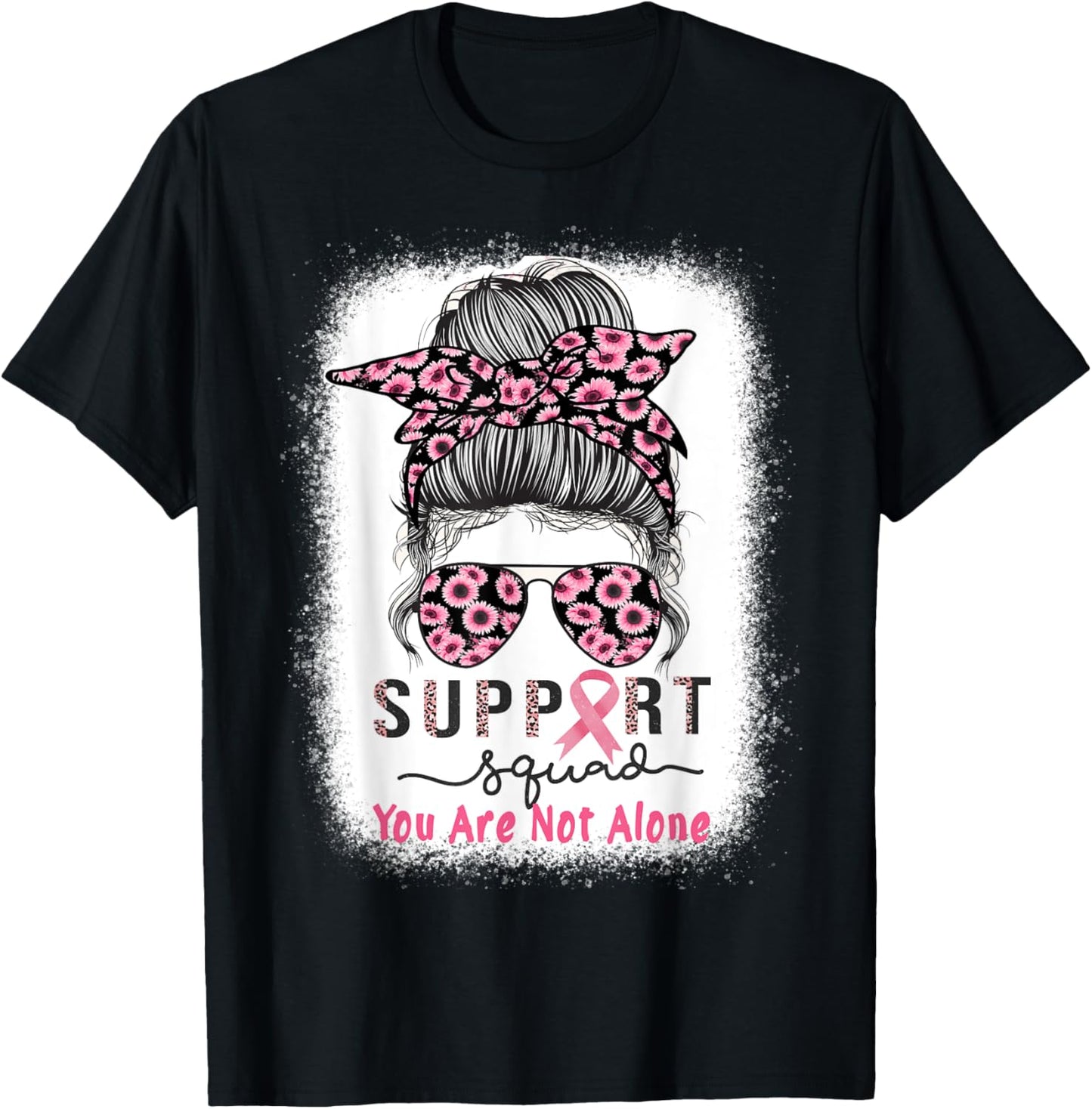 Breast Cancer Warrior Support Squad Breast Cancer Awareness T-Shirt - T-Shirt | Black