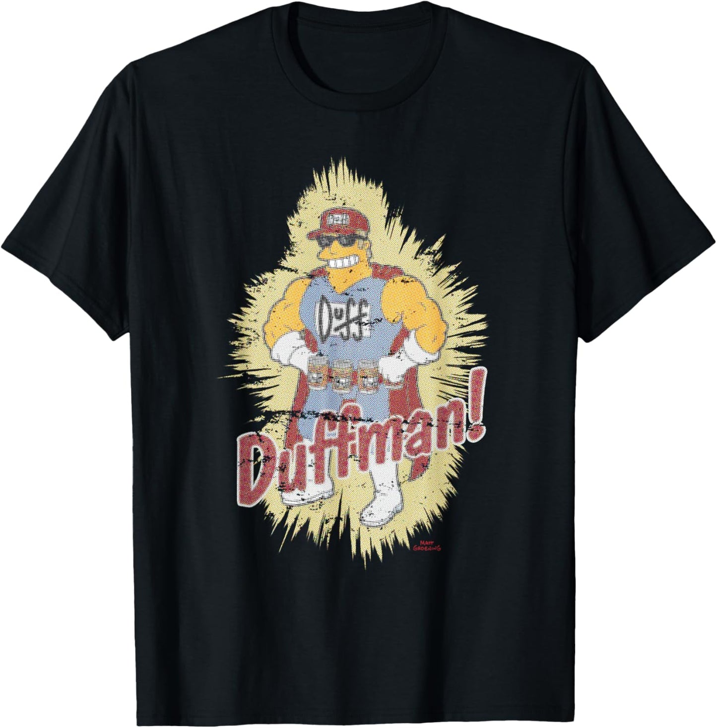 The Simpsons Duffman Standing Portrait T-Shirt - T-Shirt | Black