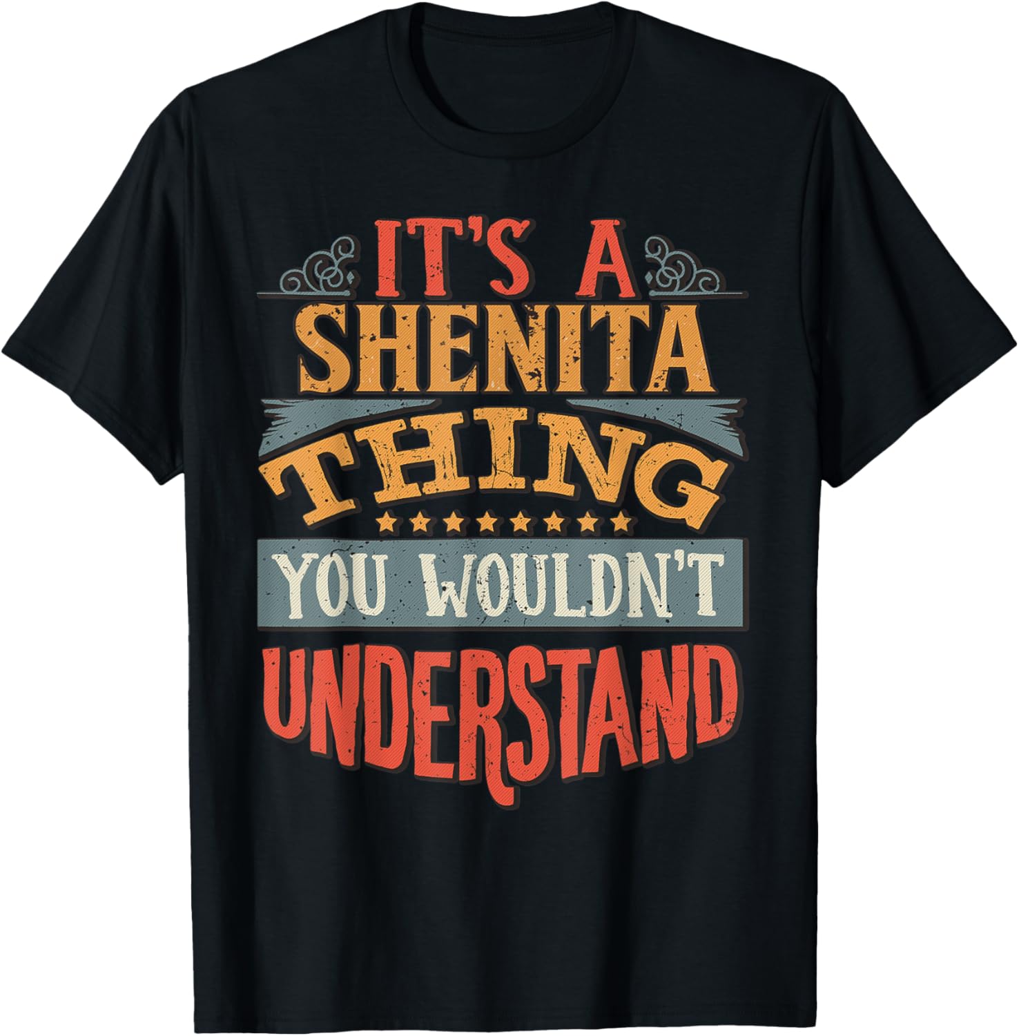 Shenita Name T-Shirt - T-Shirt | Black