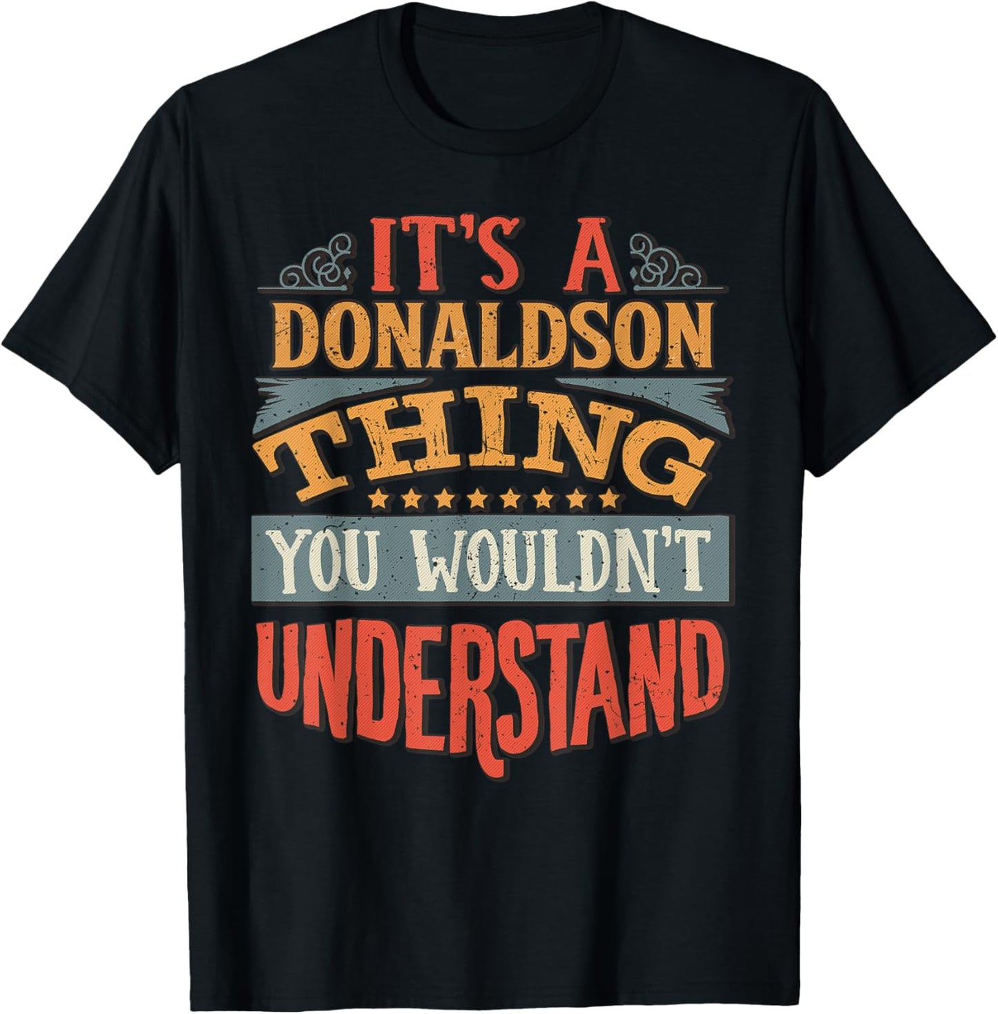 Donaldson Name T-Shirt - T-Shirt | Black