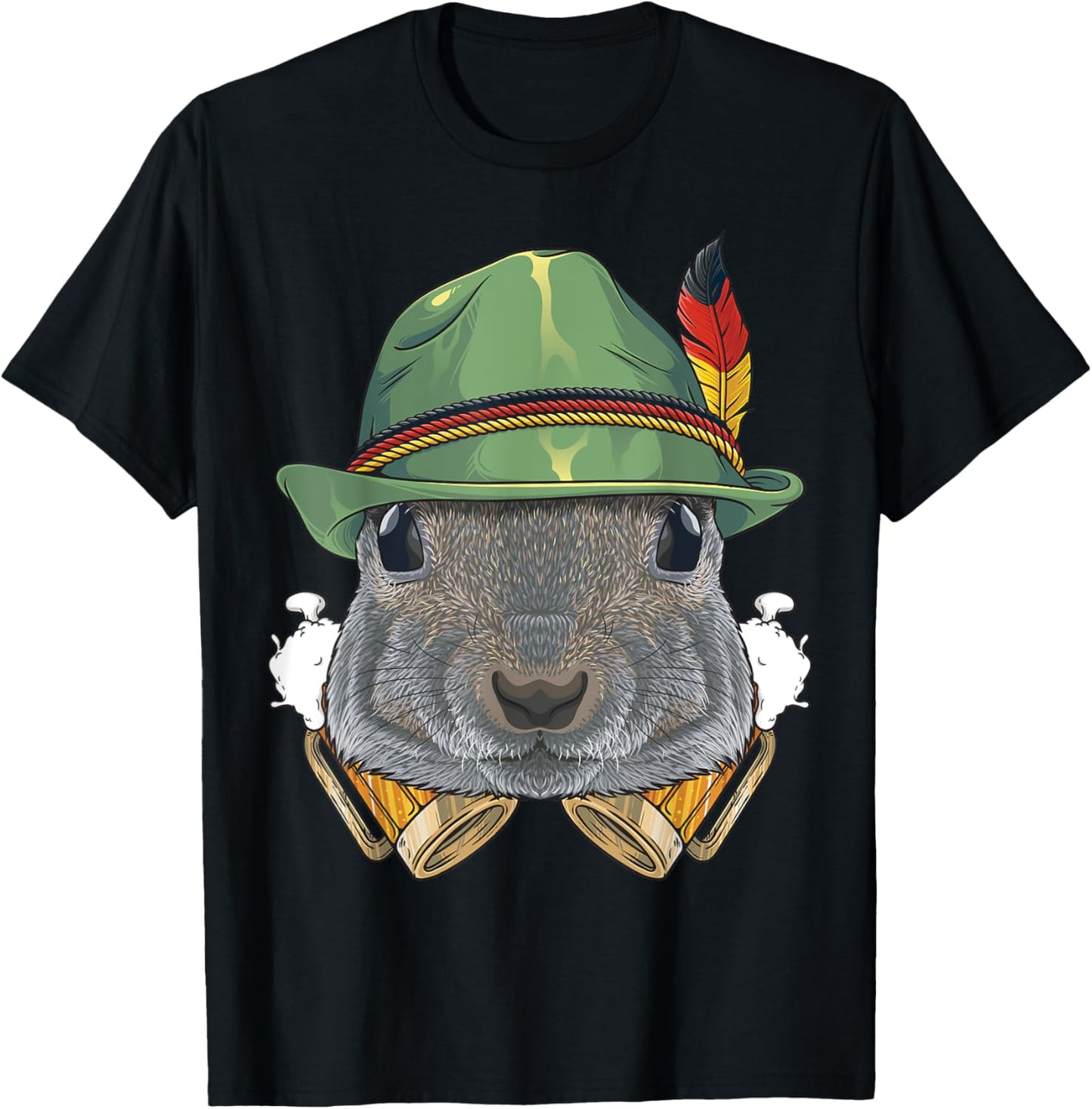 Squirrel Oktoberfest German Beer Fest Beerfest Costume T-Shirt - T-Shirt | Black