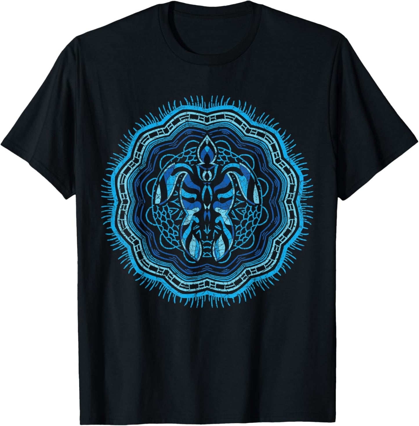 Tribal Ocean Animal Lover Hawaiian Tattoo Sea Turtle T-Shirt - T-Shirt | Black
