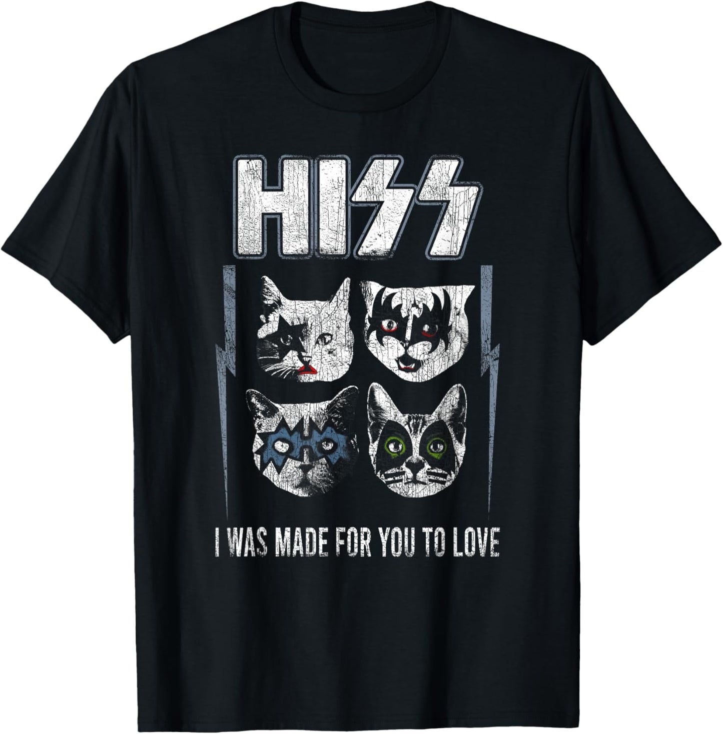 Hissing Stone Cats T-Shirt - T-Shirt | Black