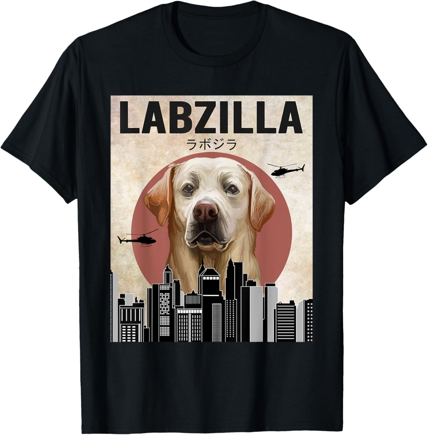Labzilla Funny Labrador Retriever Dog Lover Men Women Girls Kids T-Shirt - T-Shirt | Black