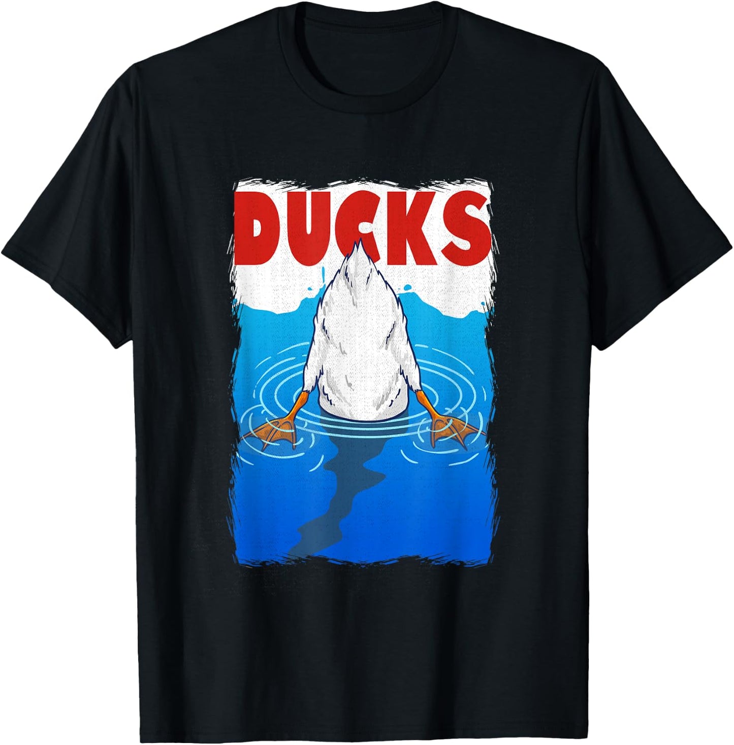 Retro 90s Movies Duck Pun Meme Men Women Funny Duck T-Shirt - T-Shirt | Black