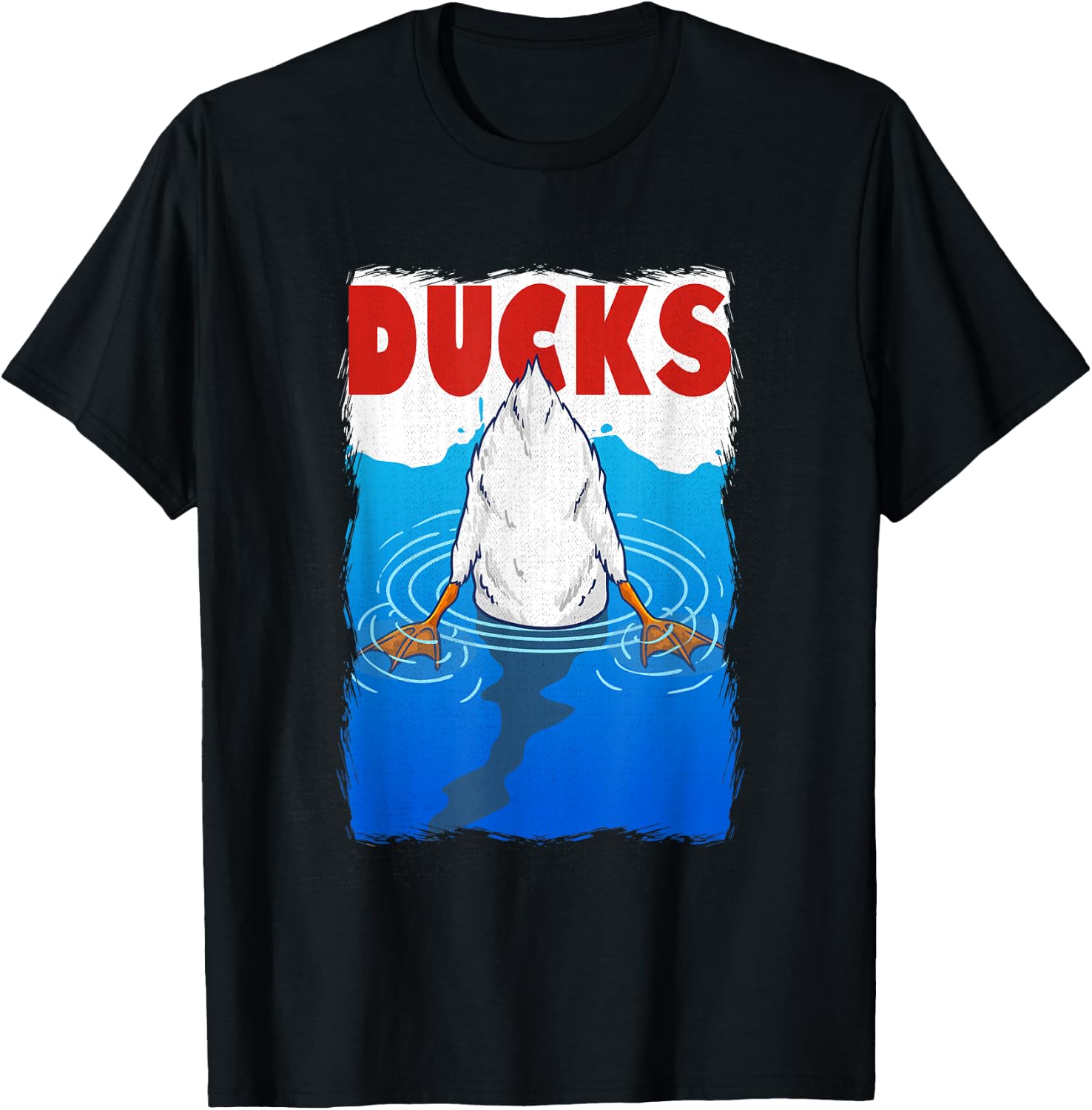 Retro 90s Movies Duck Pun Meme Men Women Funny Duck T-Shirt - T-Shirt | Black